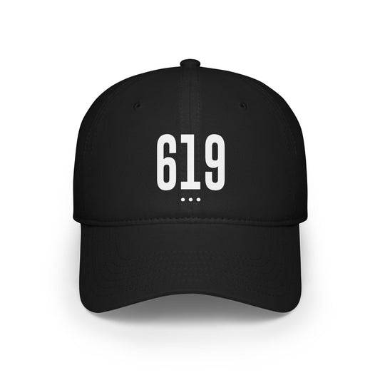 619  White Logo Low Profile Baseball Cap