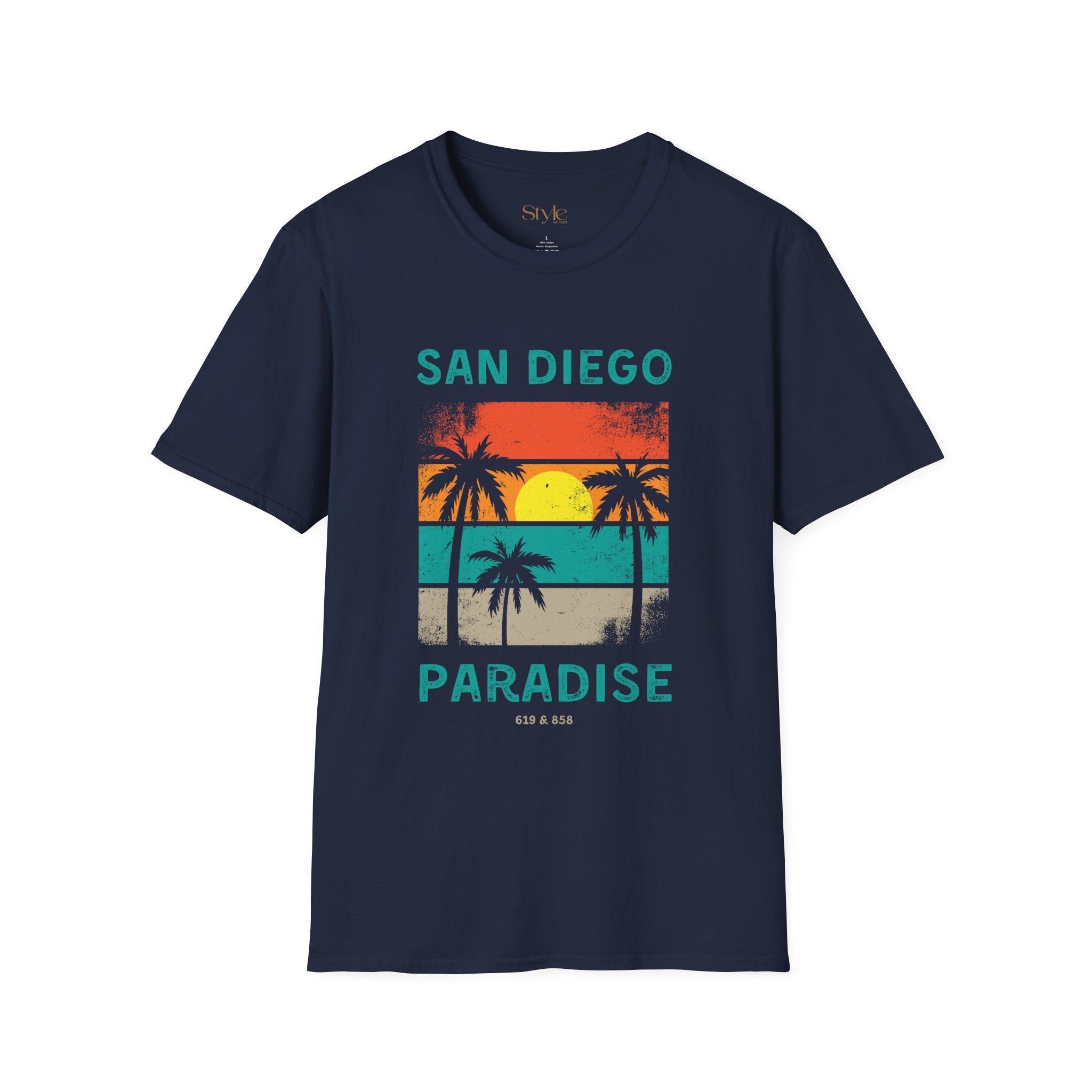 San Diego Paradise Unisex Softstyle T-Shirt, Summer Vibe Tee, Beach Lover Gift, Vacation Apparel, Casual Wear, Travel T-Shirt