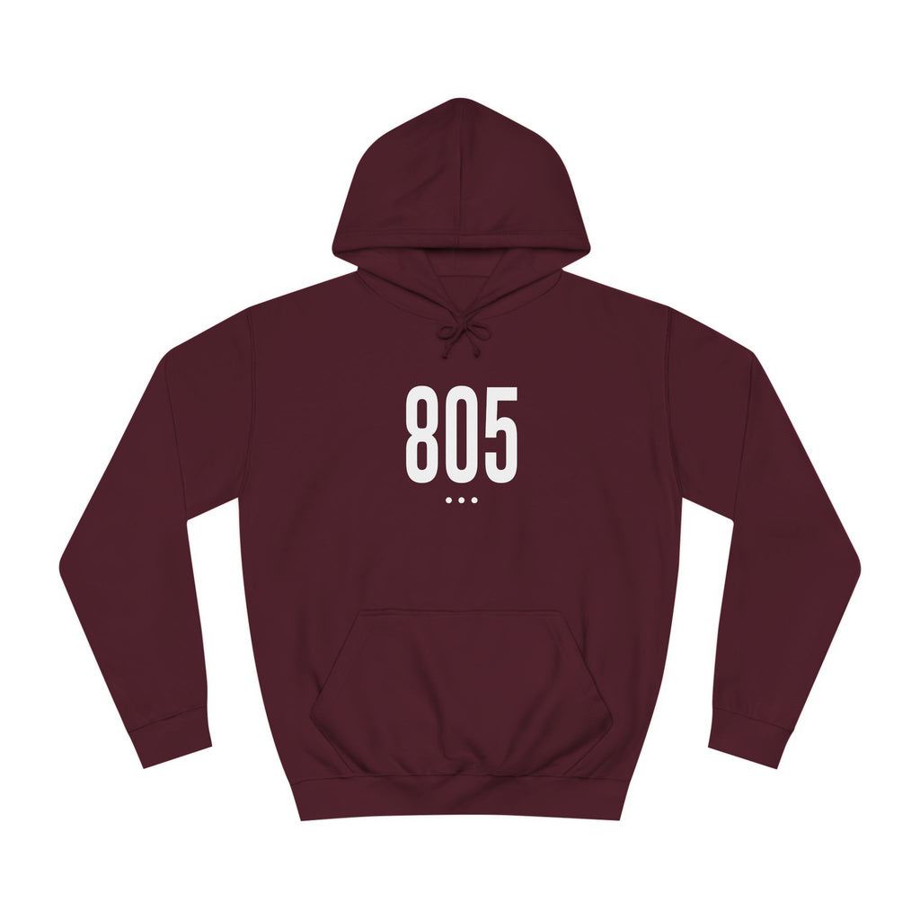 805 White Logo Front Unisex Hoodie
