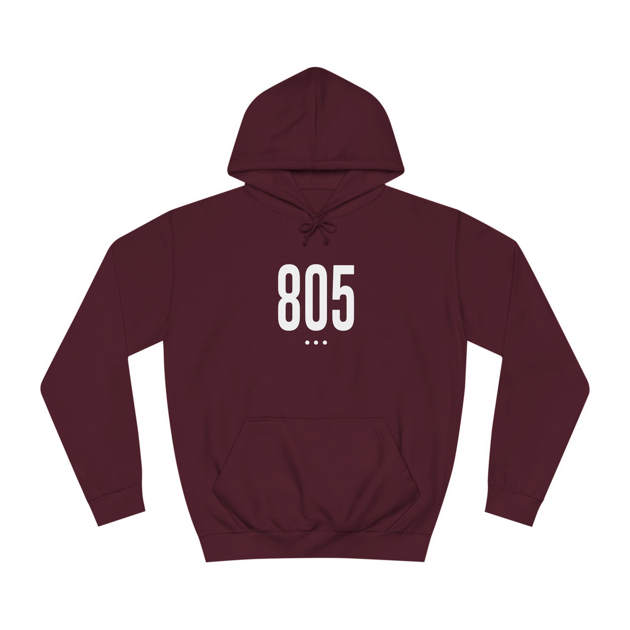 805 White Logo Front Unisex Hoodie
