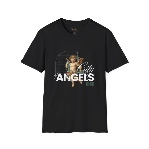 City of Angels Unisex Softstyle T-Shirt, Casual Wear, Gift for Music Lovers, Vintage Graphic Tee, Trendy Streetwear