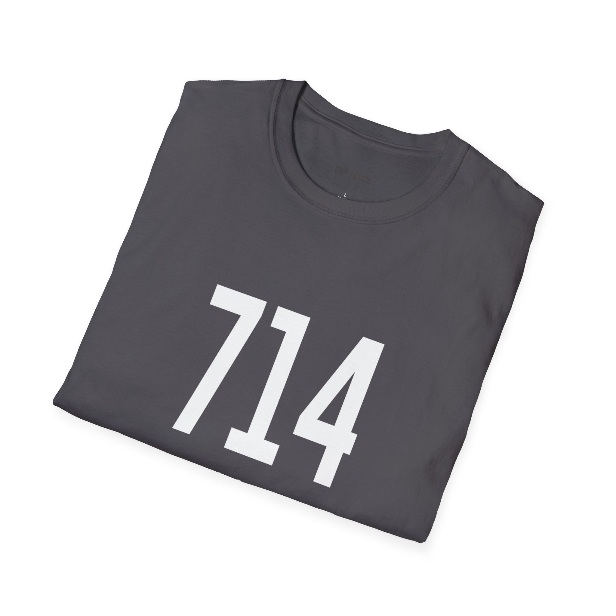 714 White Logo Front T-Shirt