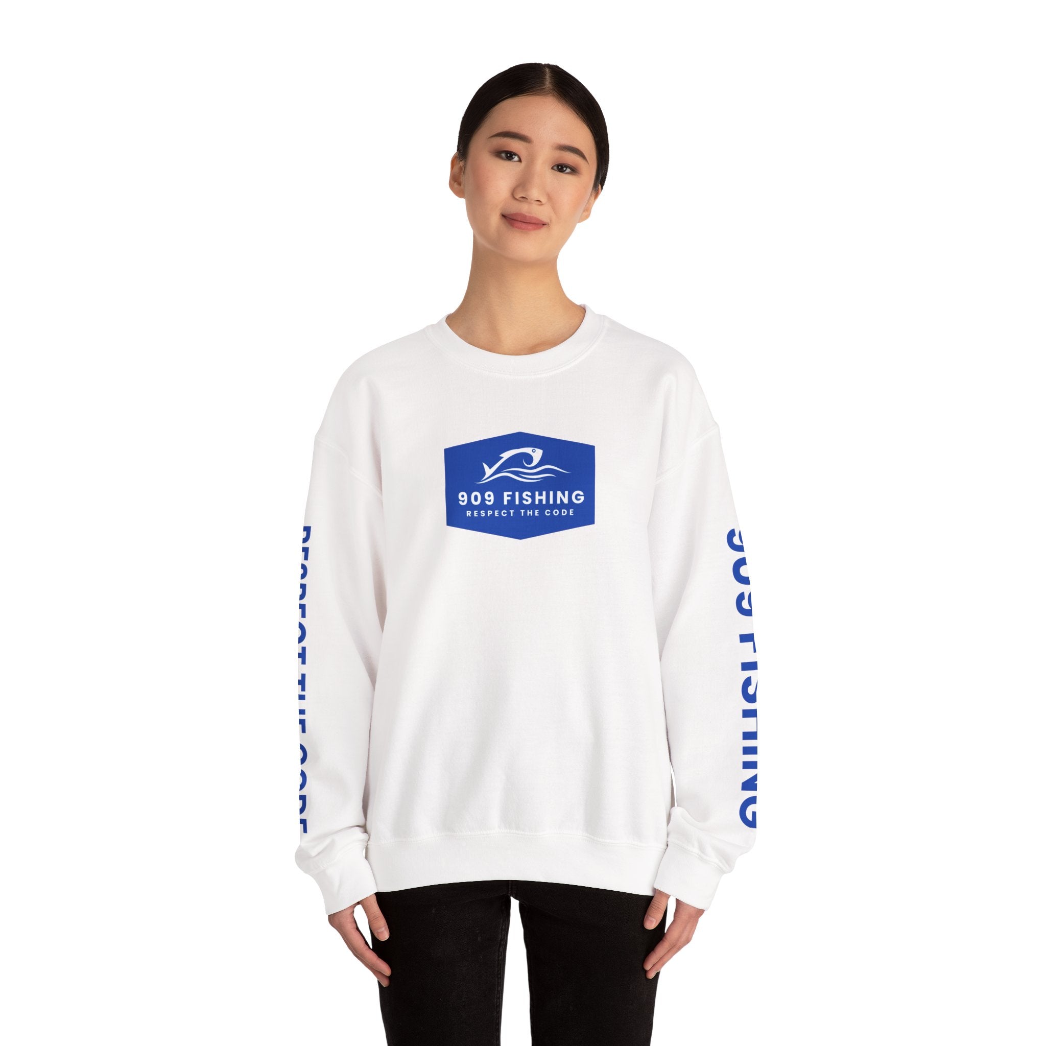 '909 Fishing' Crewneck Sweatshirt - for the Inland Empire Fisherman