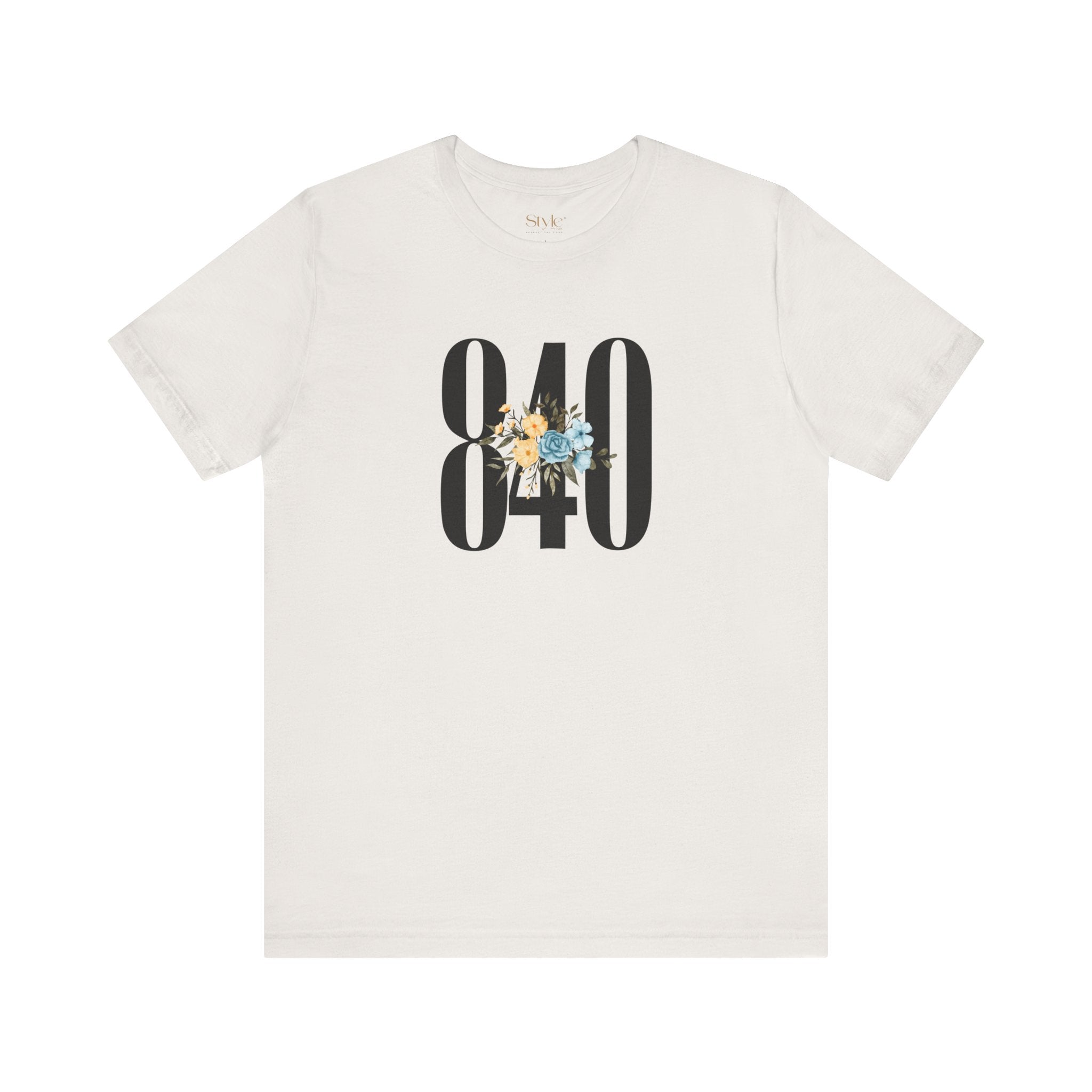 Floral 840 Unisex Tee - Casual, Gift, Birthday, Floral Design, Vintage Style