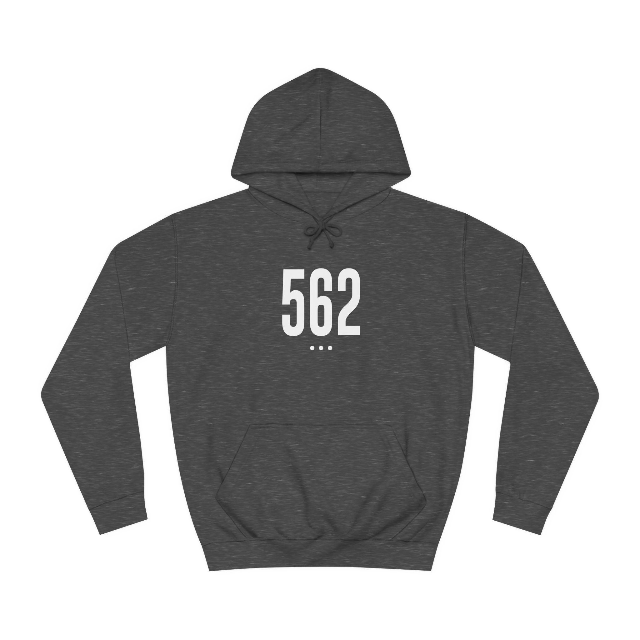 562 White Logo Front Unisex College Hoodie