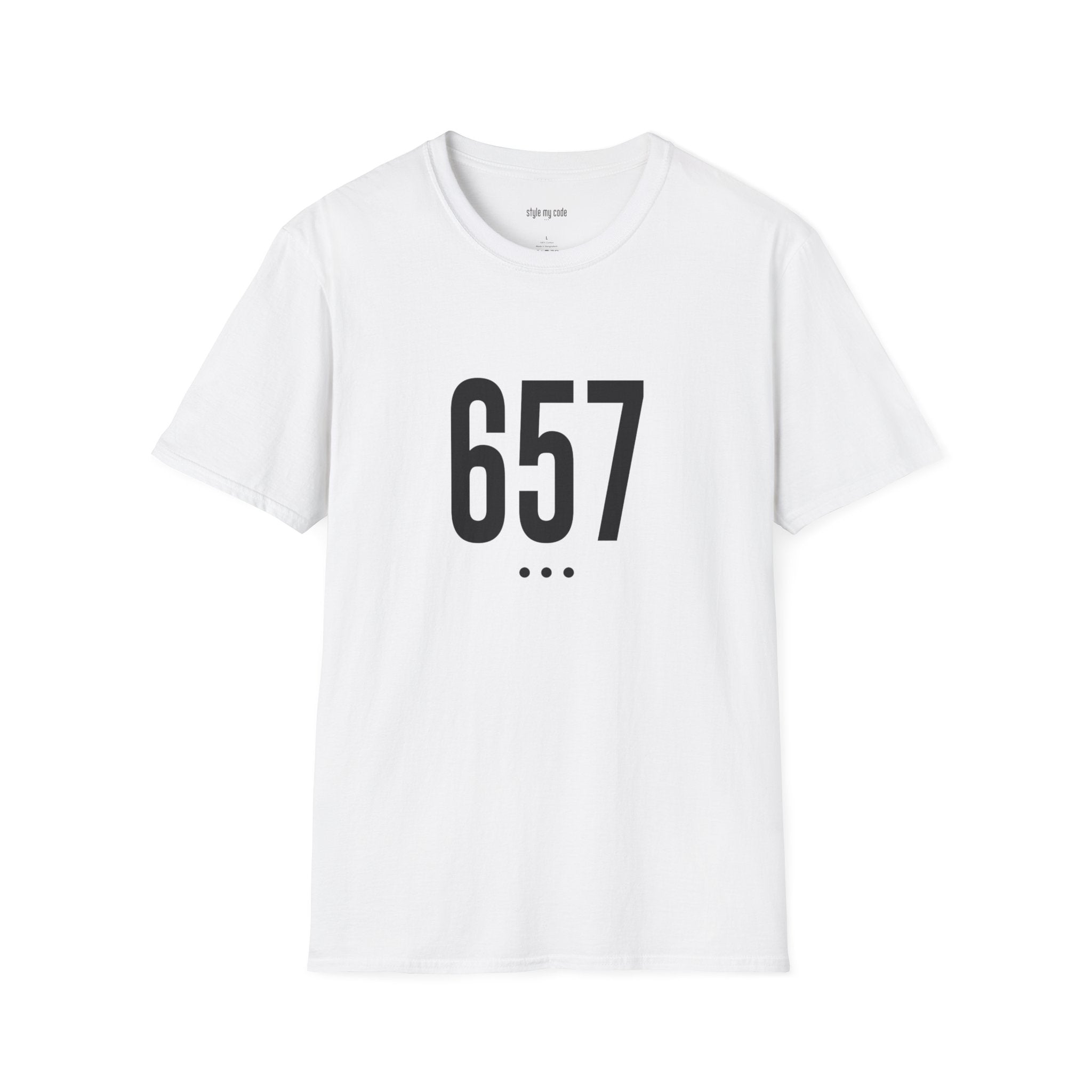 657 Black Logo Black Logo Unisex Softstyle T-Shirt
