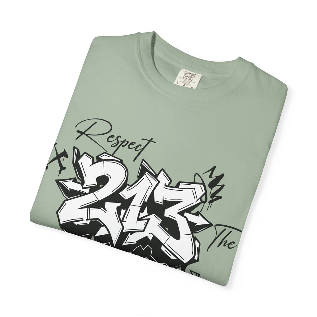 Respect the Code 213 Black and White Graffiti T-Shirt