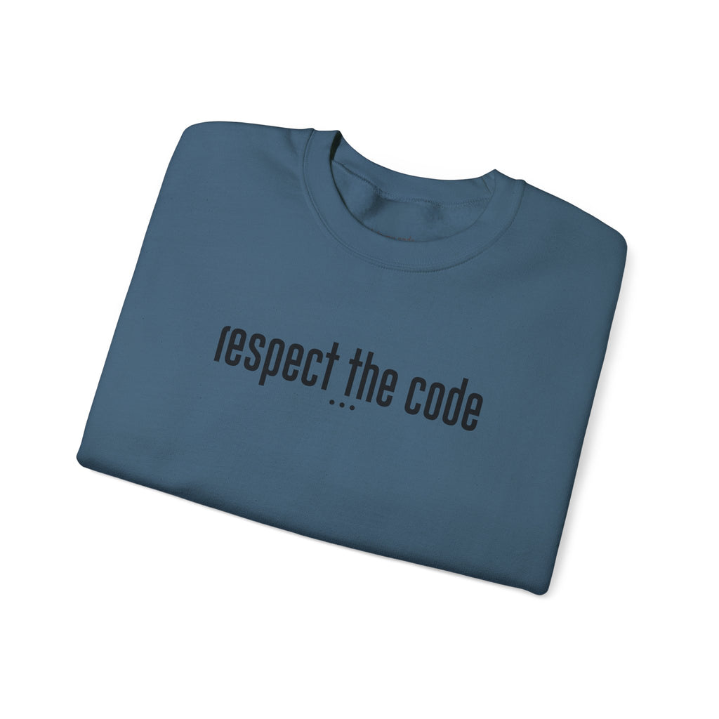Black "Respect the Code" Crewneck Sweatshirt