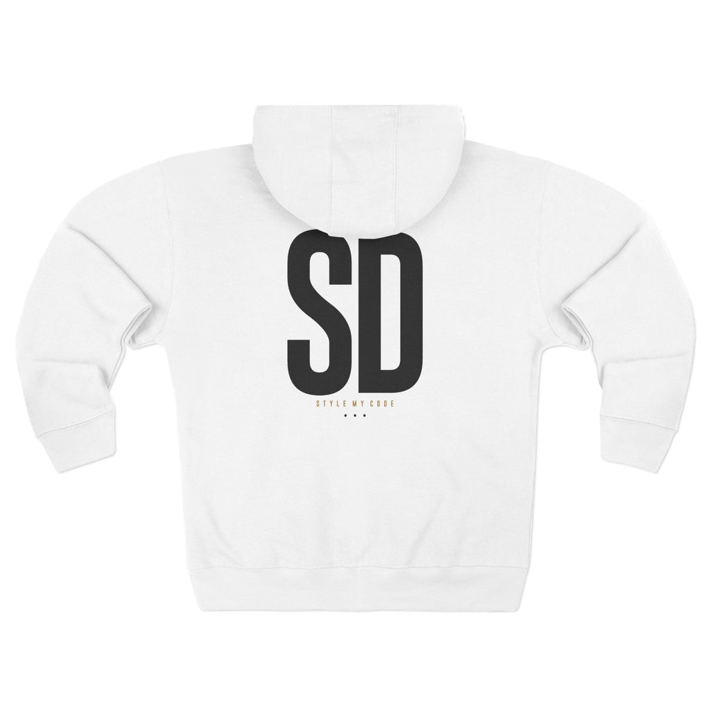 619 SD Street Style Unisex Zip Hoodie, Comfortable Layer, Great for Athleisure, Urban Fashion, Casual Wear