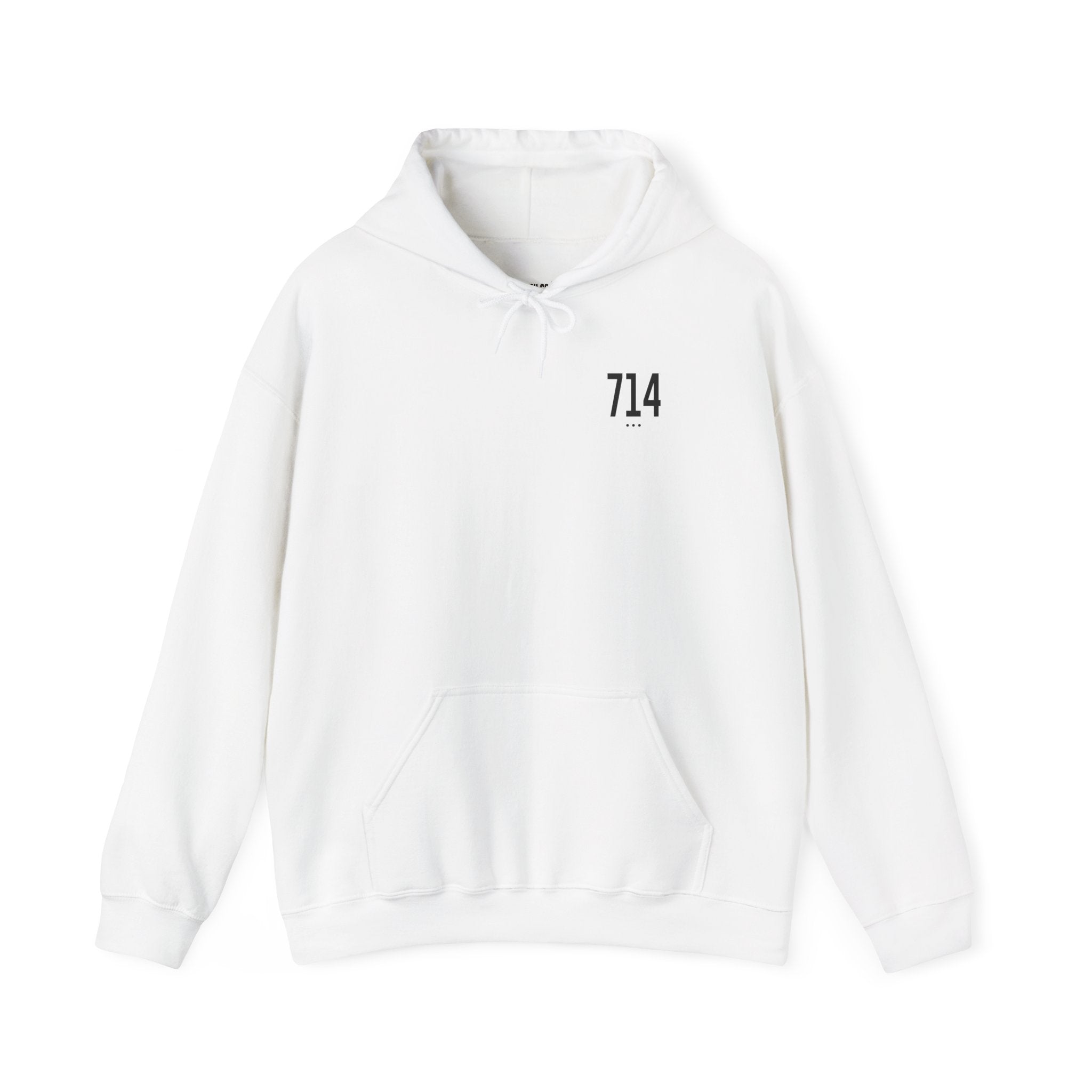 714 Black Logo Hoodie