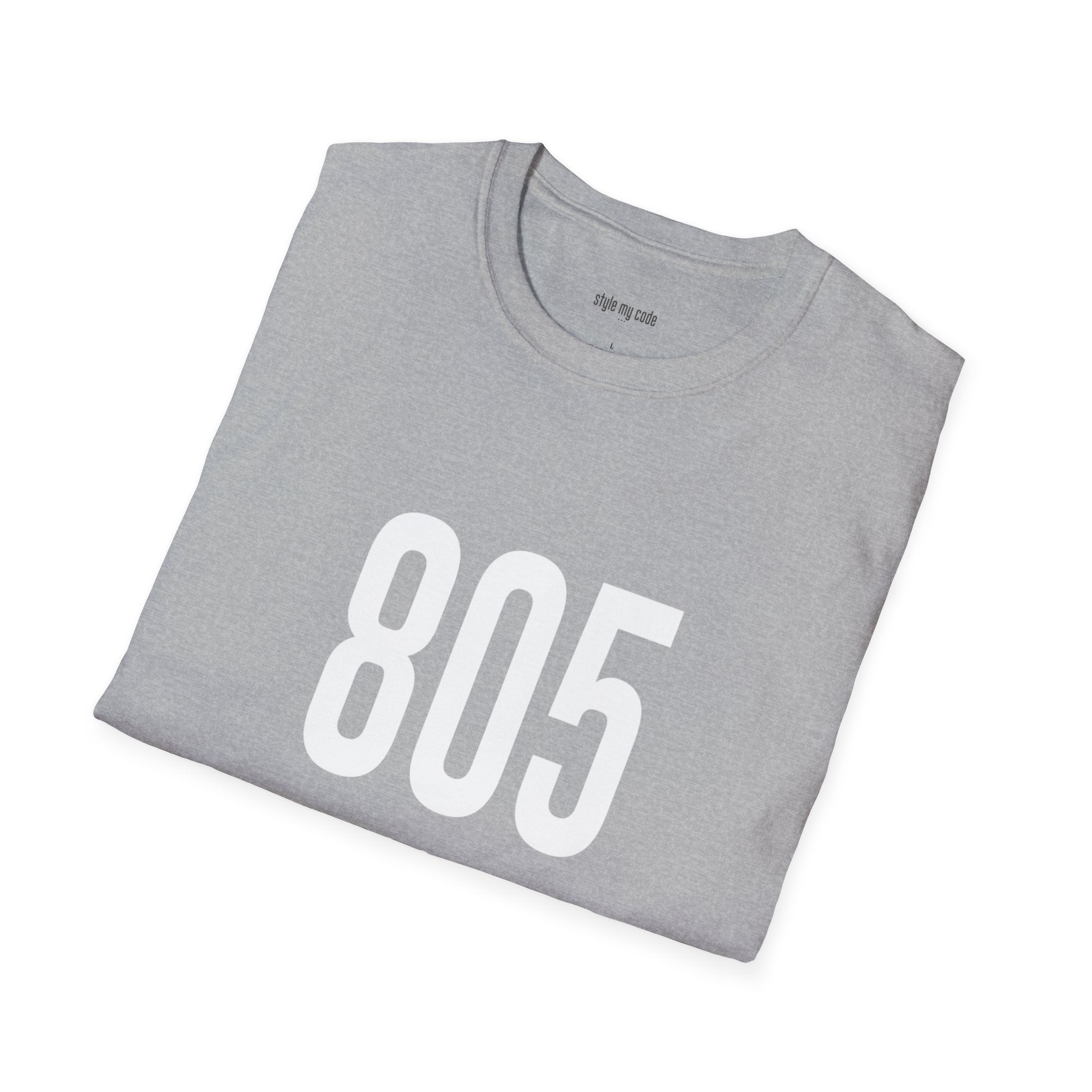 805 White Logo Front Unisex Soft-style T-Shirt