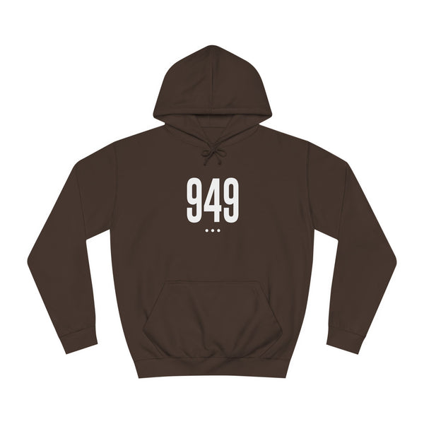 949 White Logo Front Hoodie
