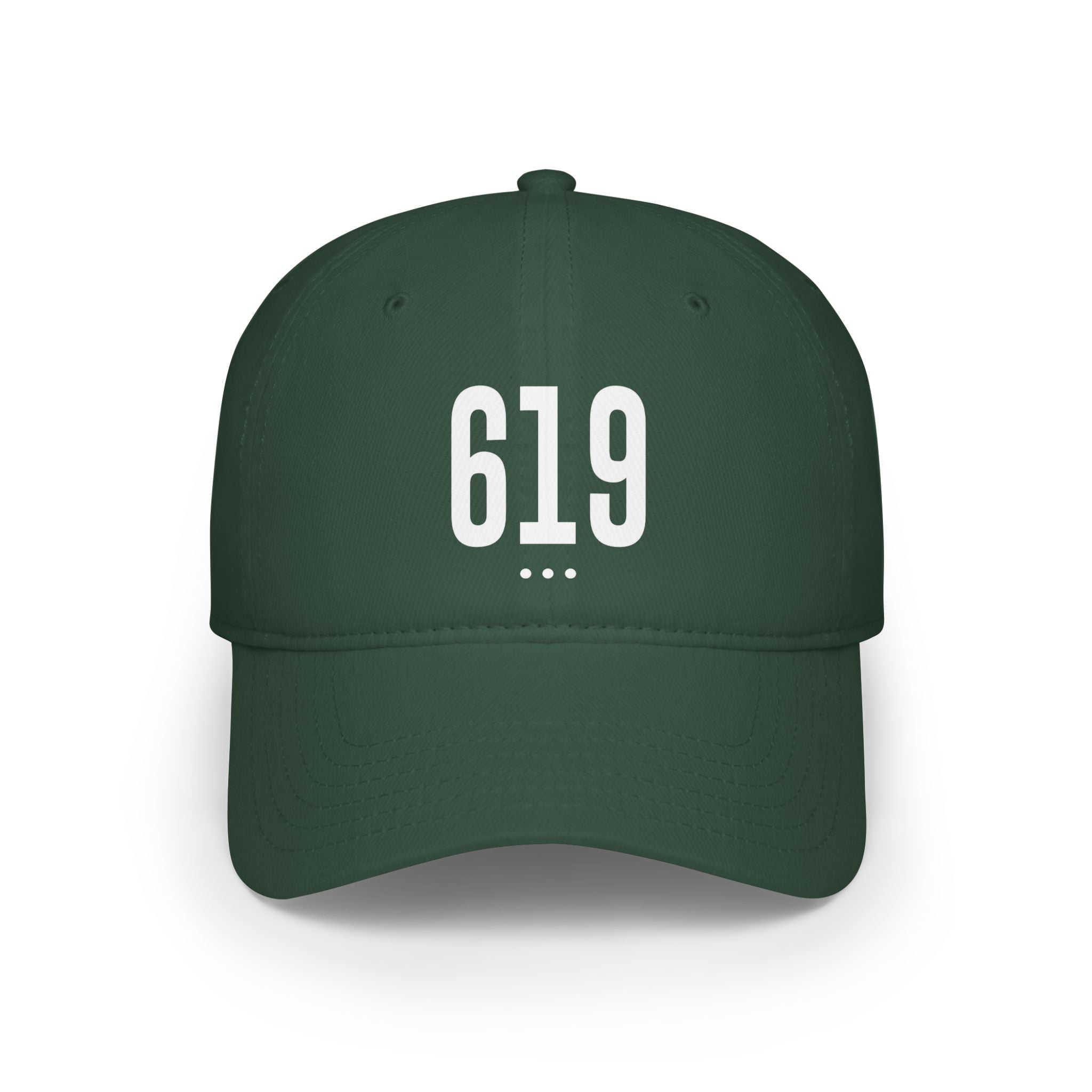 619  White Logo Low Profile Baseball Cap