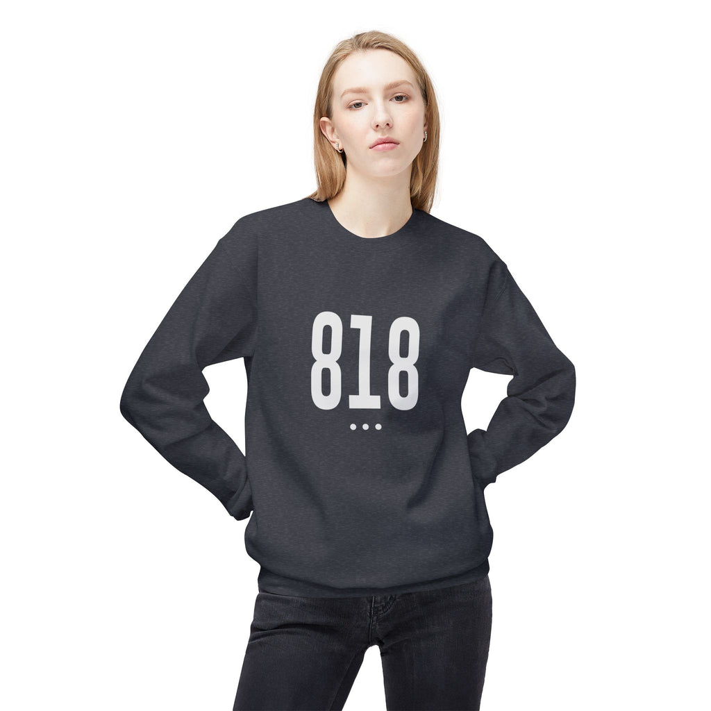 818 White Logo Front Crewneck Sweatshirt
