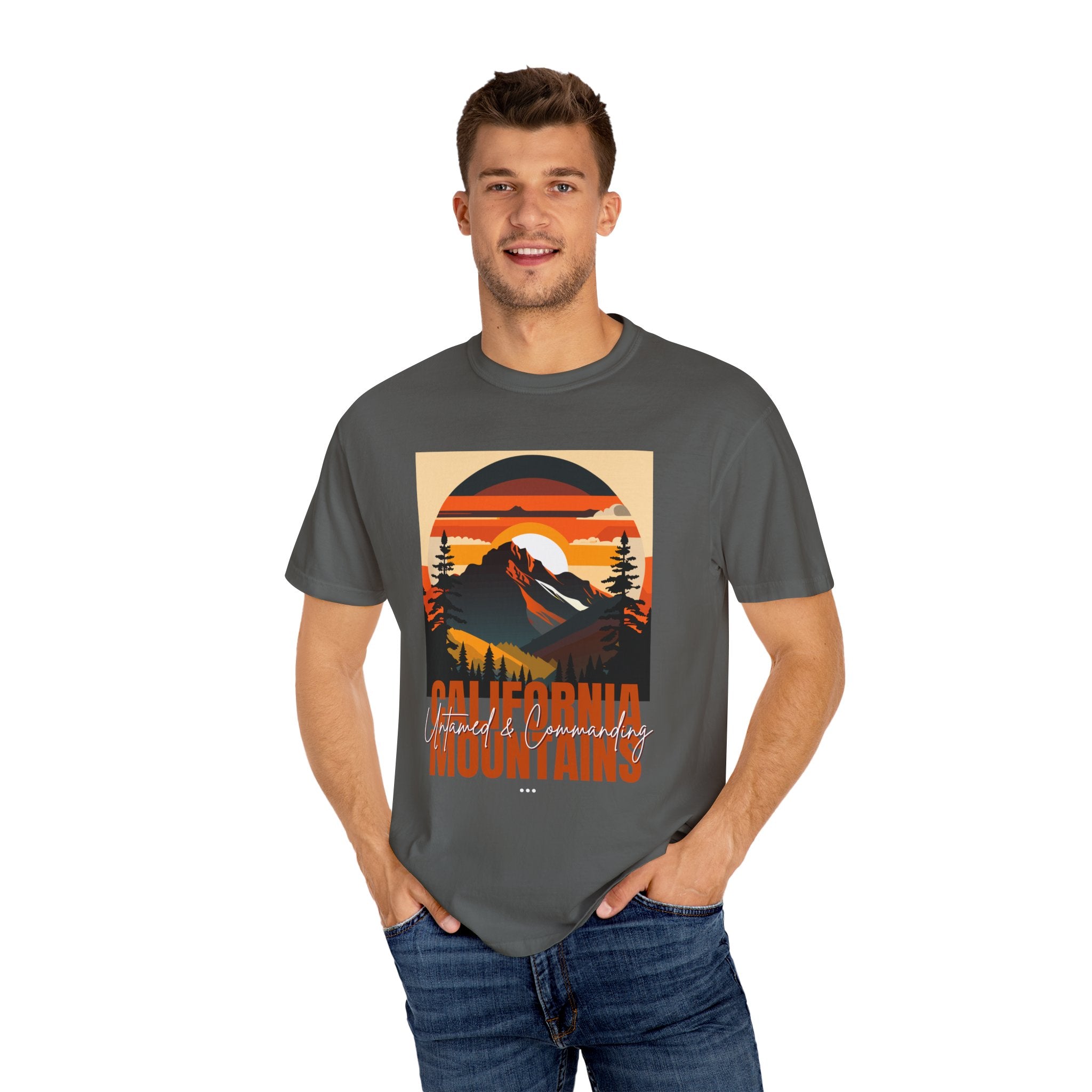 California Mountains Graphic T-Shirt - Unisex, Eco-Friendly, Perfect for Outdoor Lovers