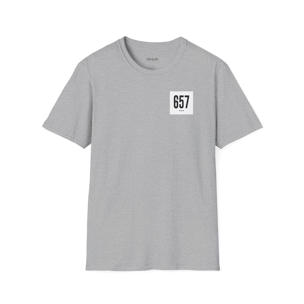 657 Black Logo Unisex Softstyle T-Shirt