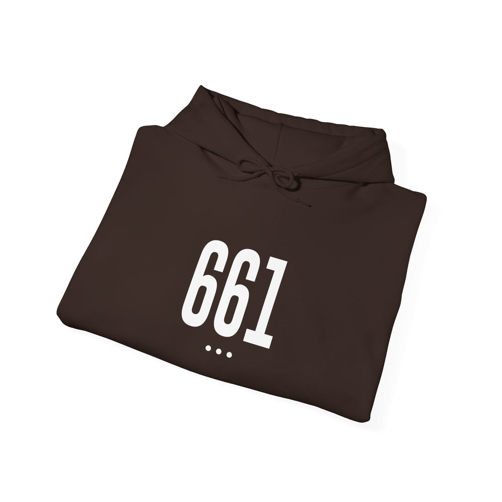 661 White Logo Front Hoodie