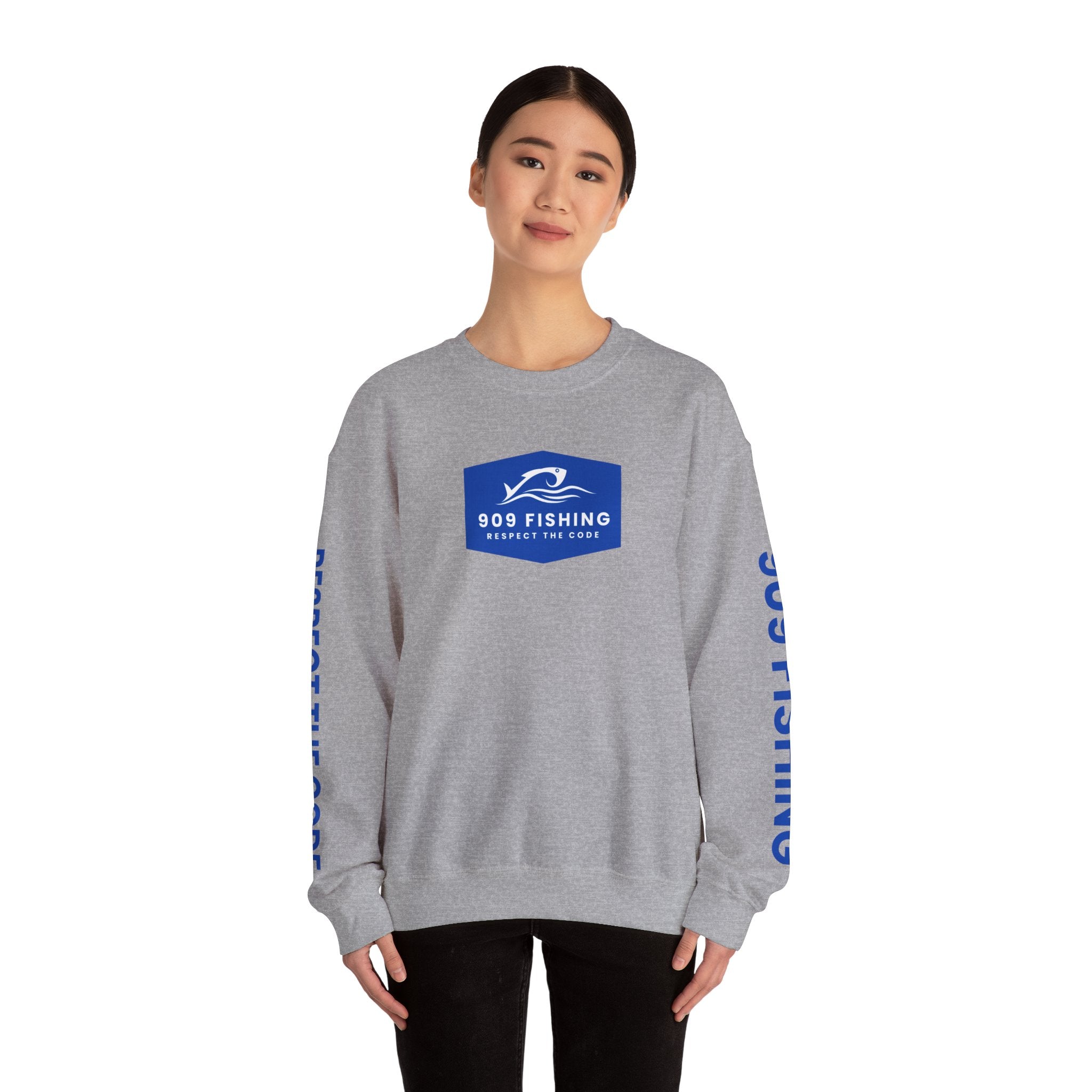 '909 Fishing' Crewneck Sweatshirt - for the Inland Empire Fisherman