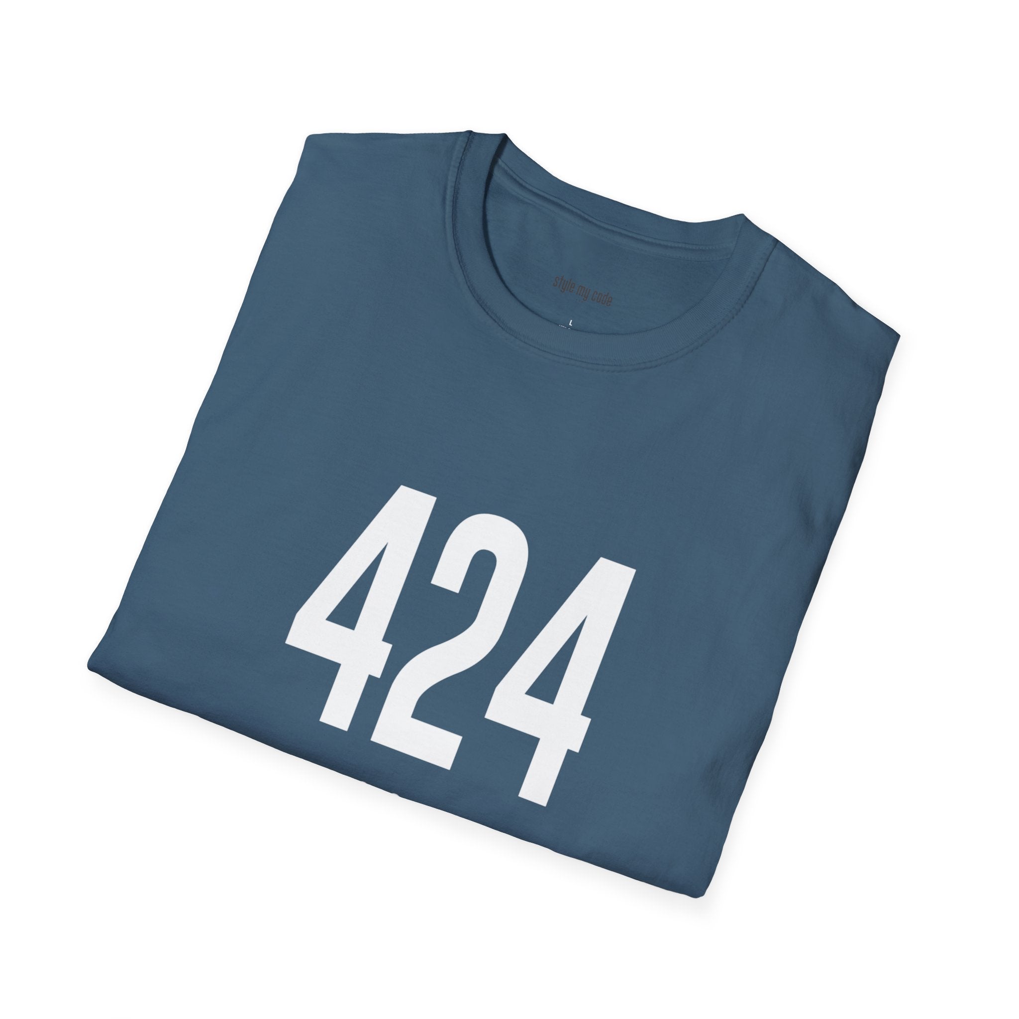 424 White Logo Front Unisex Softstyle T-Shirt