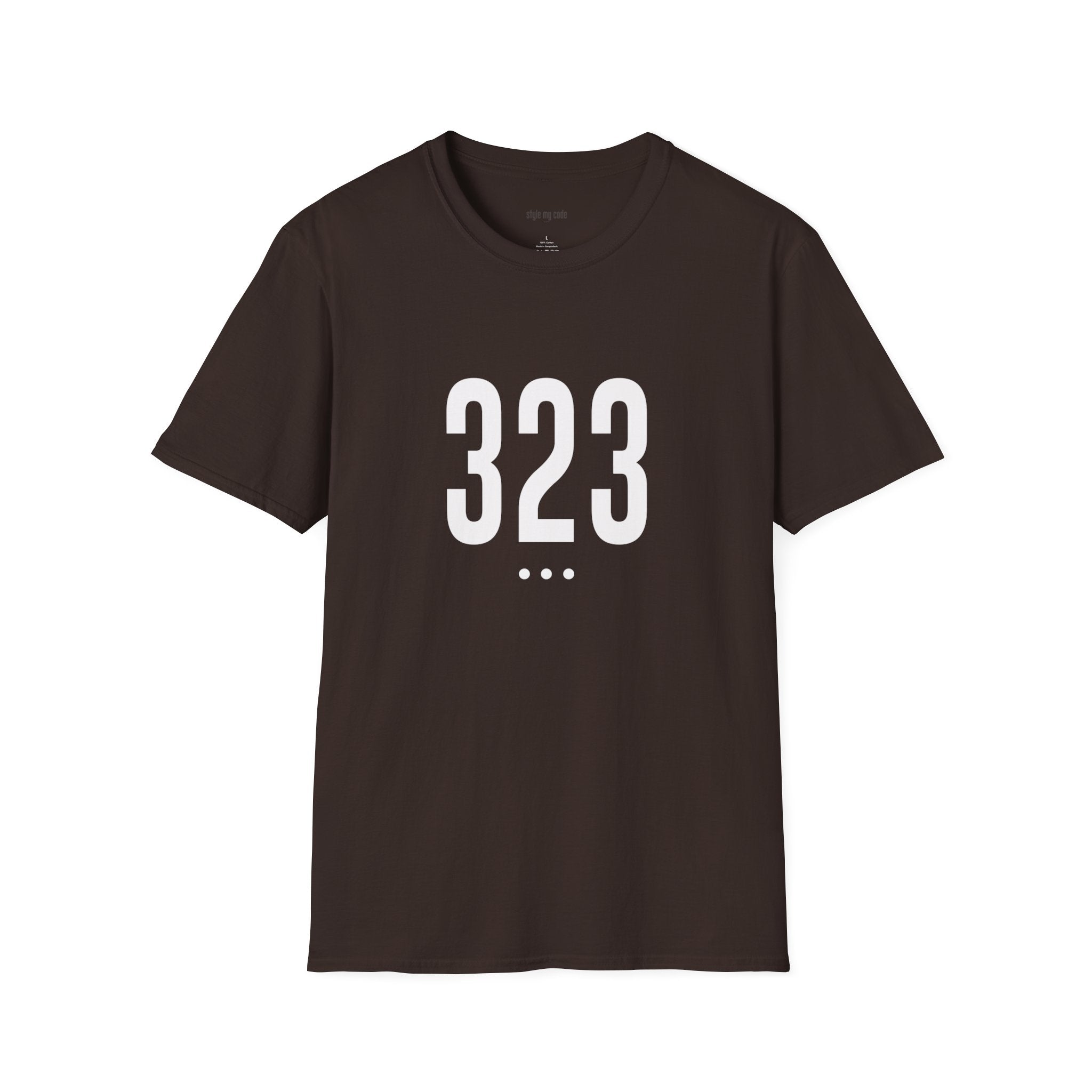 323 White Logo Front T-Shirt