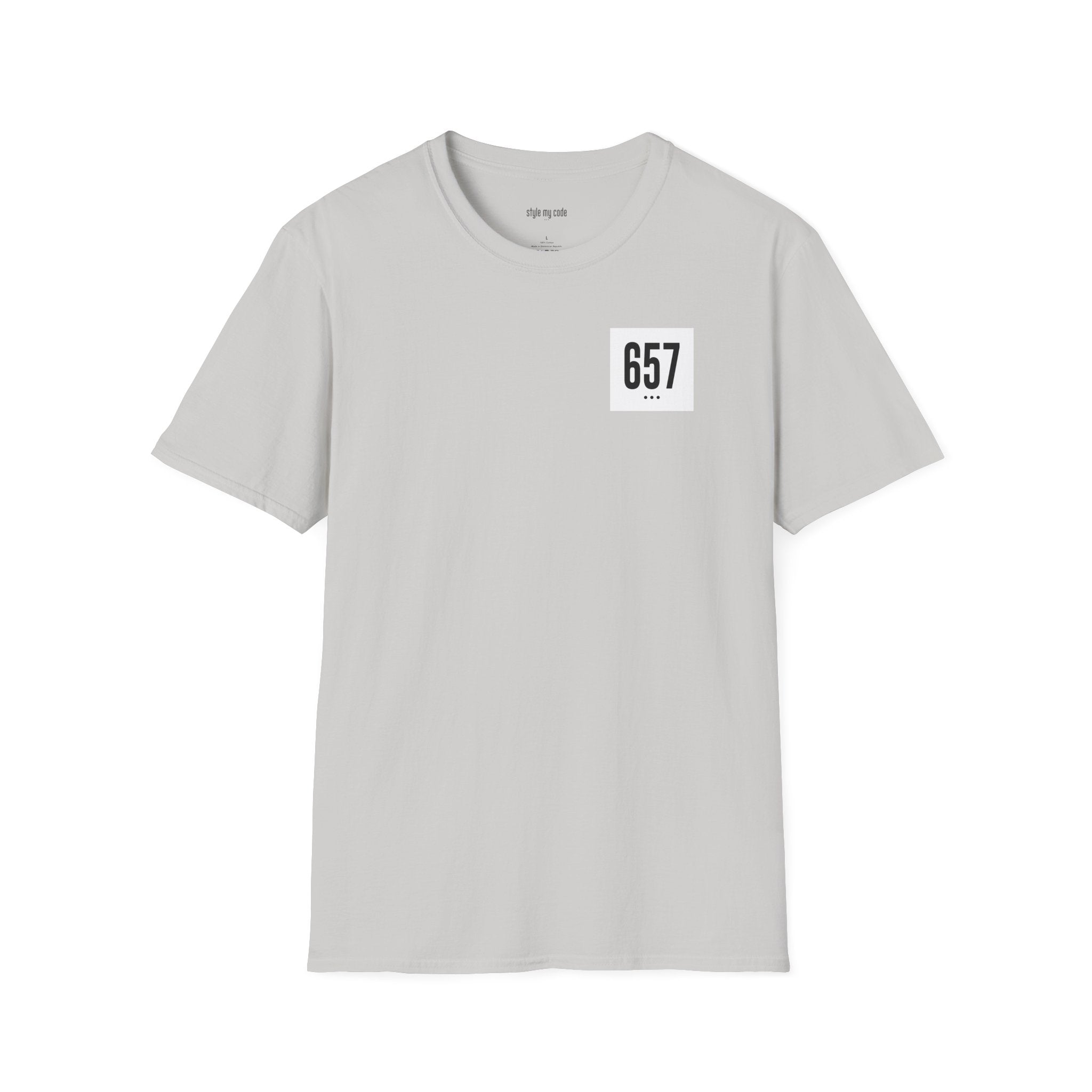 657 Black Logo Unisex Softstyle T-Shirt