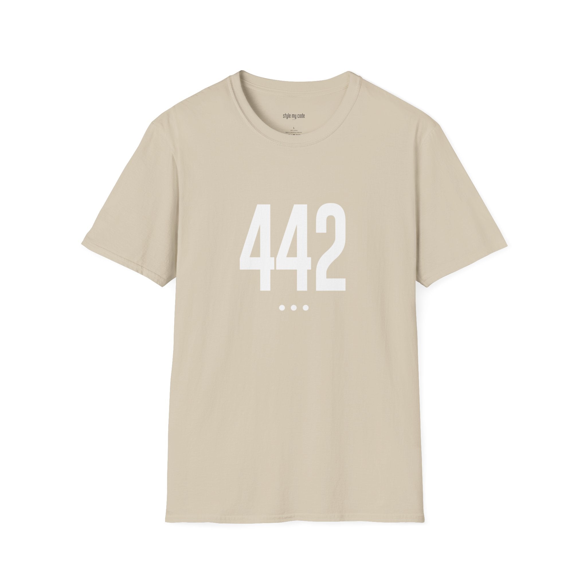 442 White Logo Front Unisex Softstyle T-Shirt
