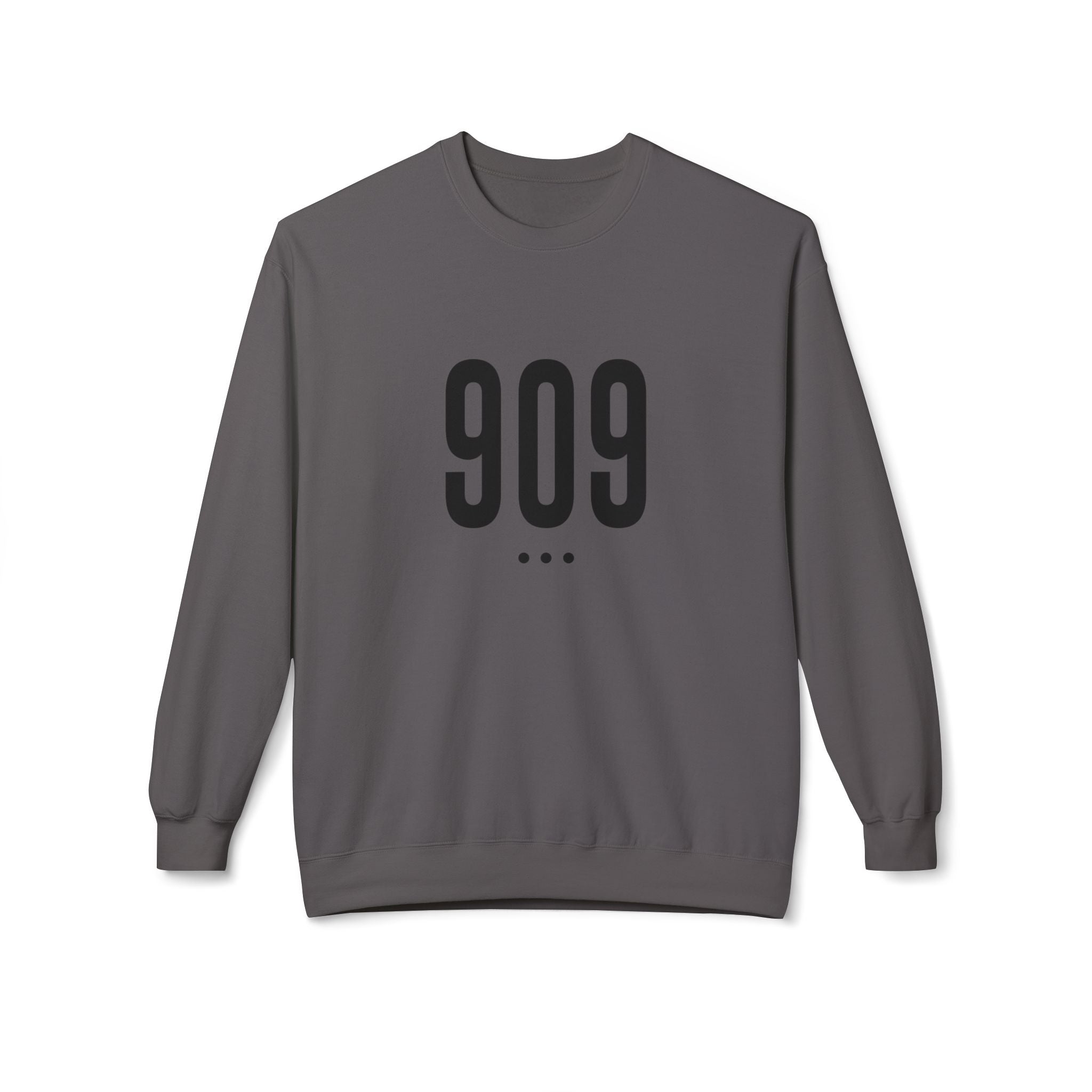 909 Black Logo Front Crewneck Sweatshirt