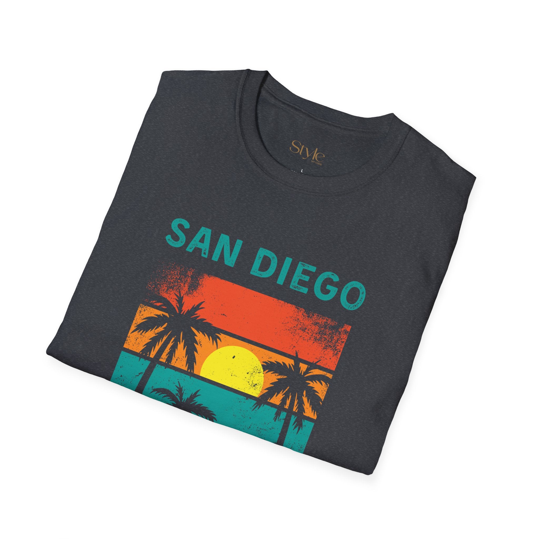 San Diego Paradise Unisex Softstyle T-Shirt, Summer Vibe Tee, Beach Lover Gift, Vacation Apparel, Casual Wear, Travel T-Shirt