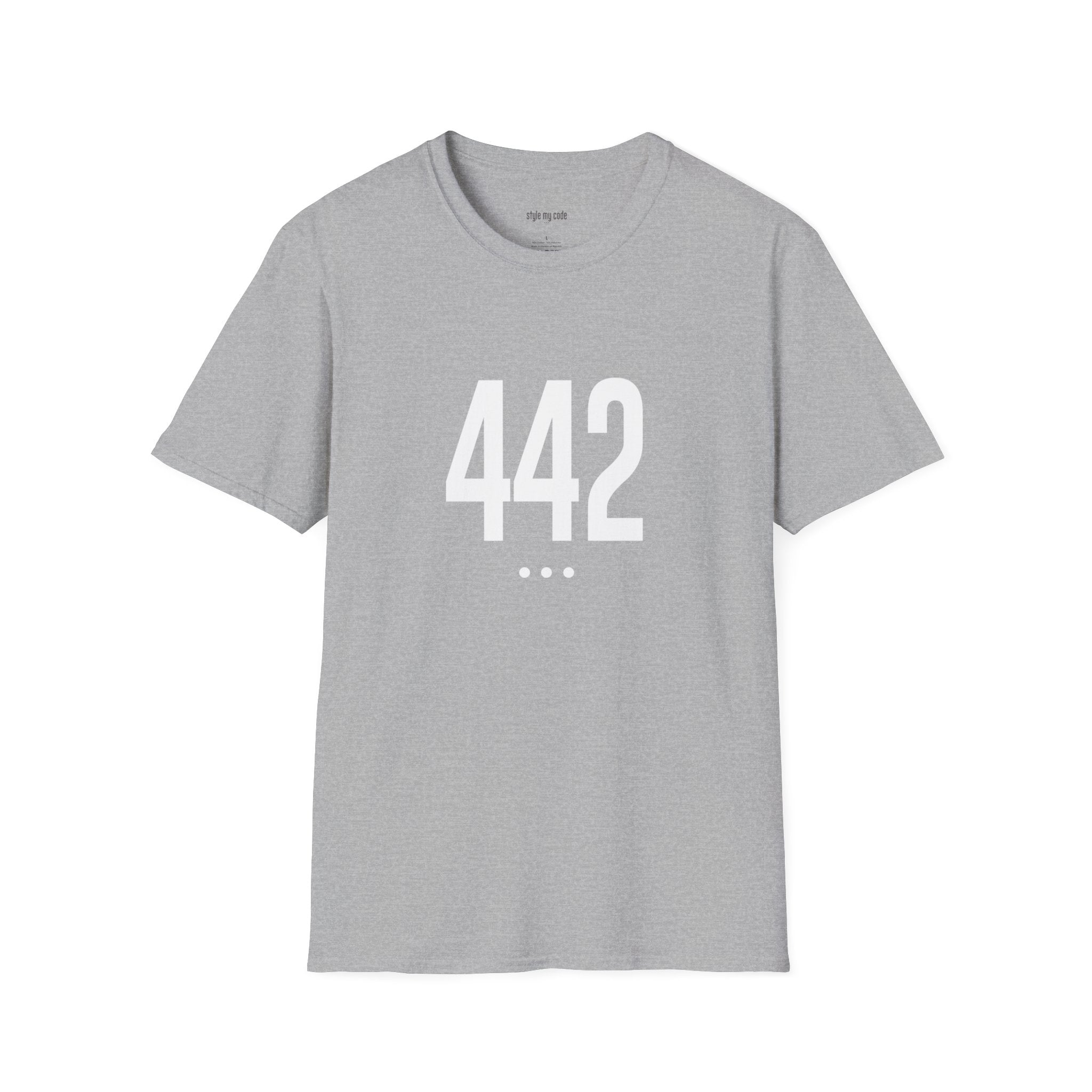 442 White Logo Front Unisex Softstyle T-Shirt