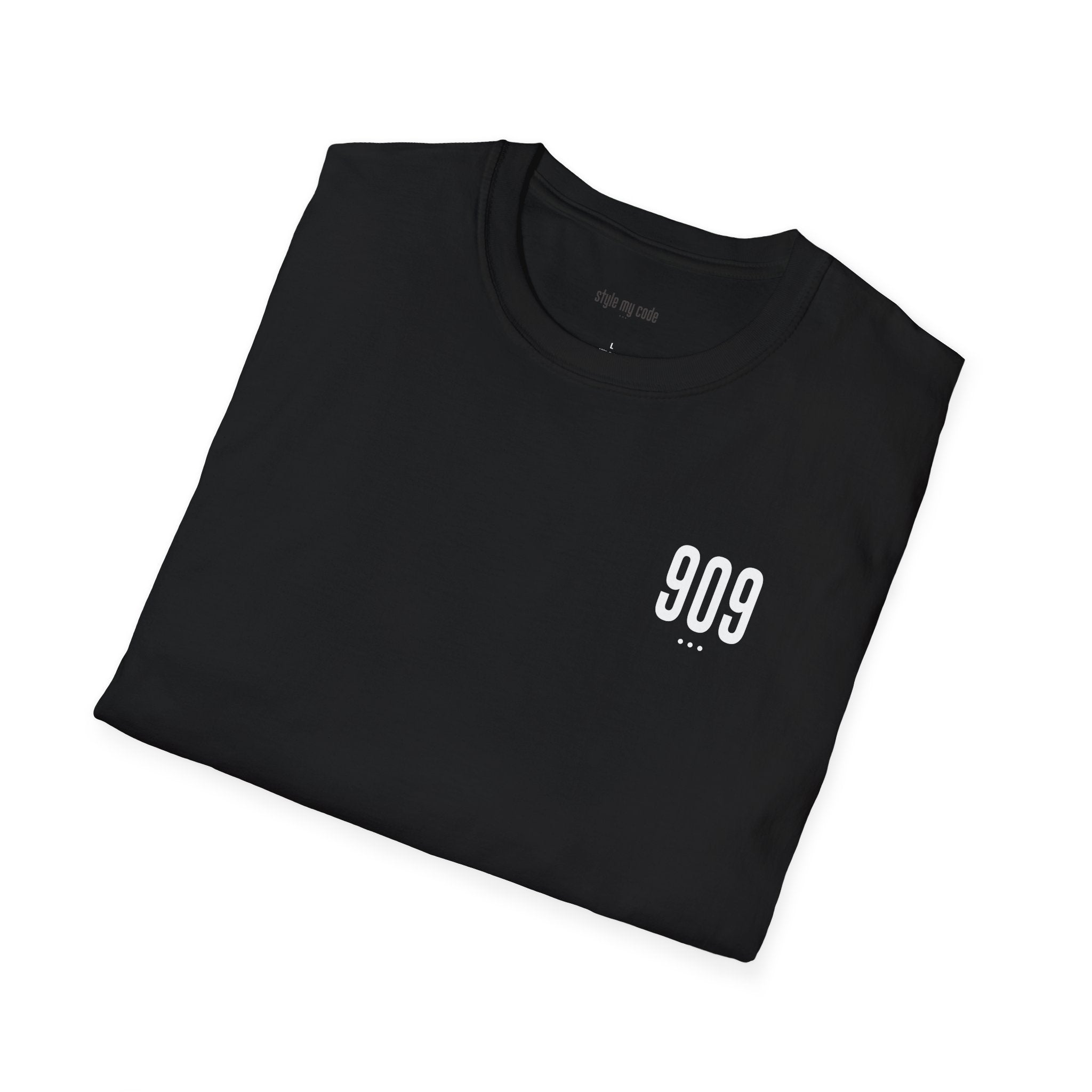 909 White Logo Soft-Style T-Shirt