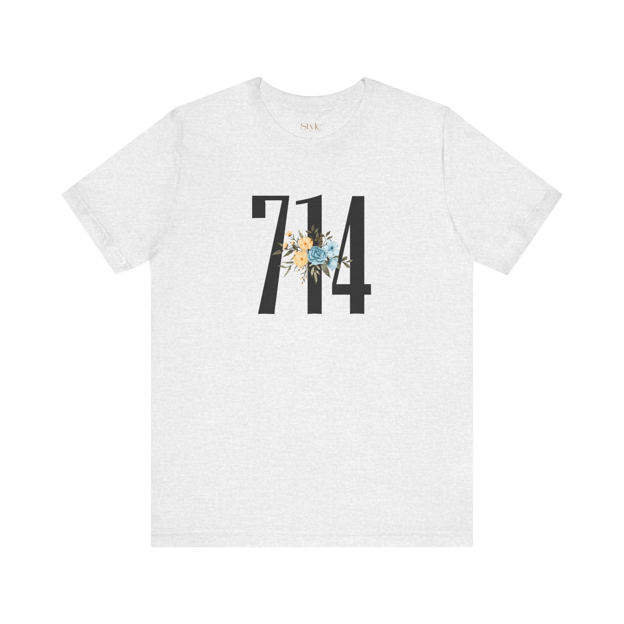 Floral 714 Unisex Tee - Casual, Gift, Birthday, Floral Design, Vintage Style