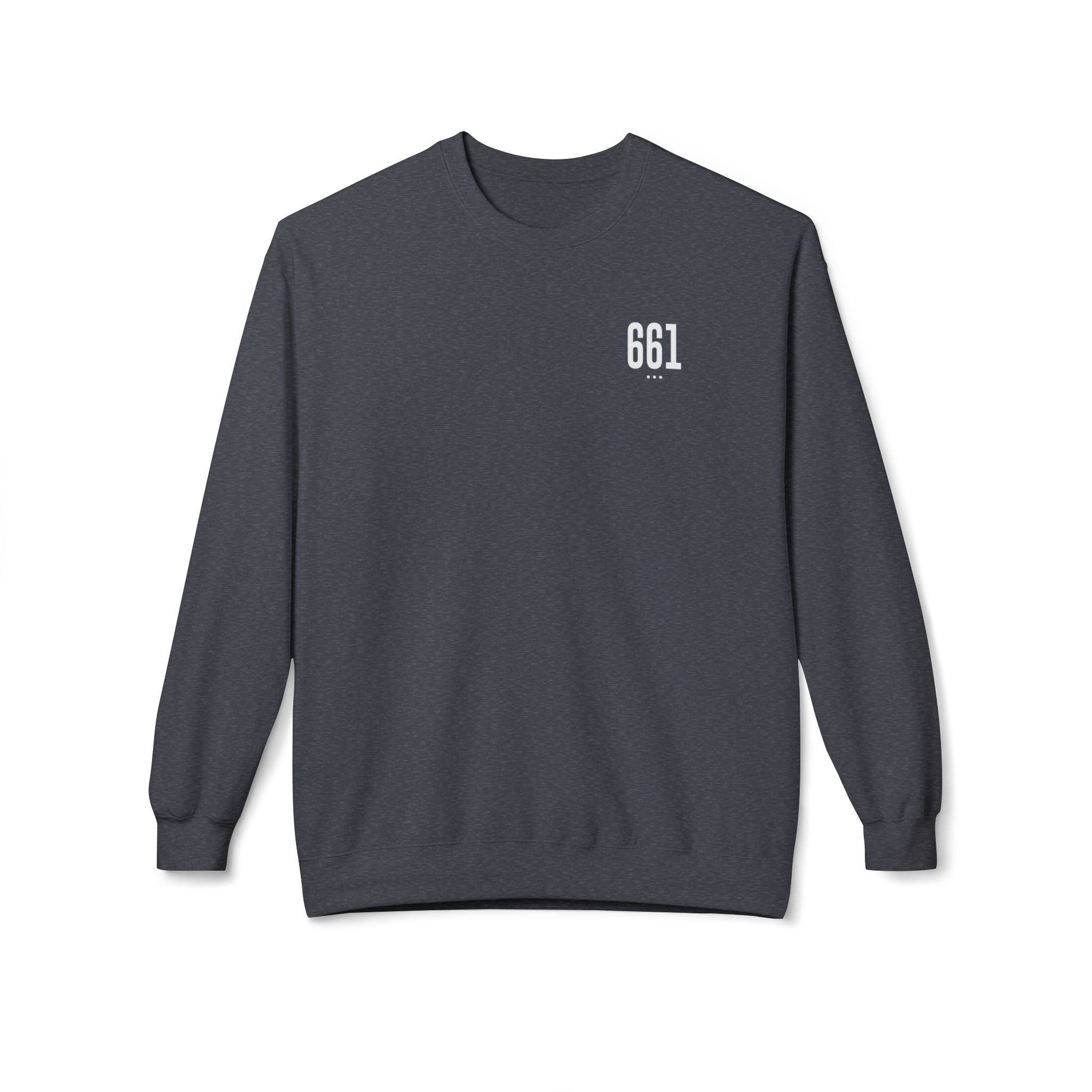 661 Unisex White Logo Crewneck Sweatshirt