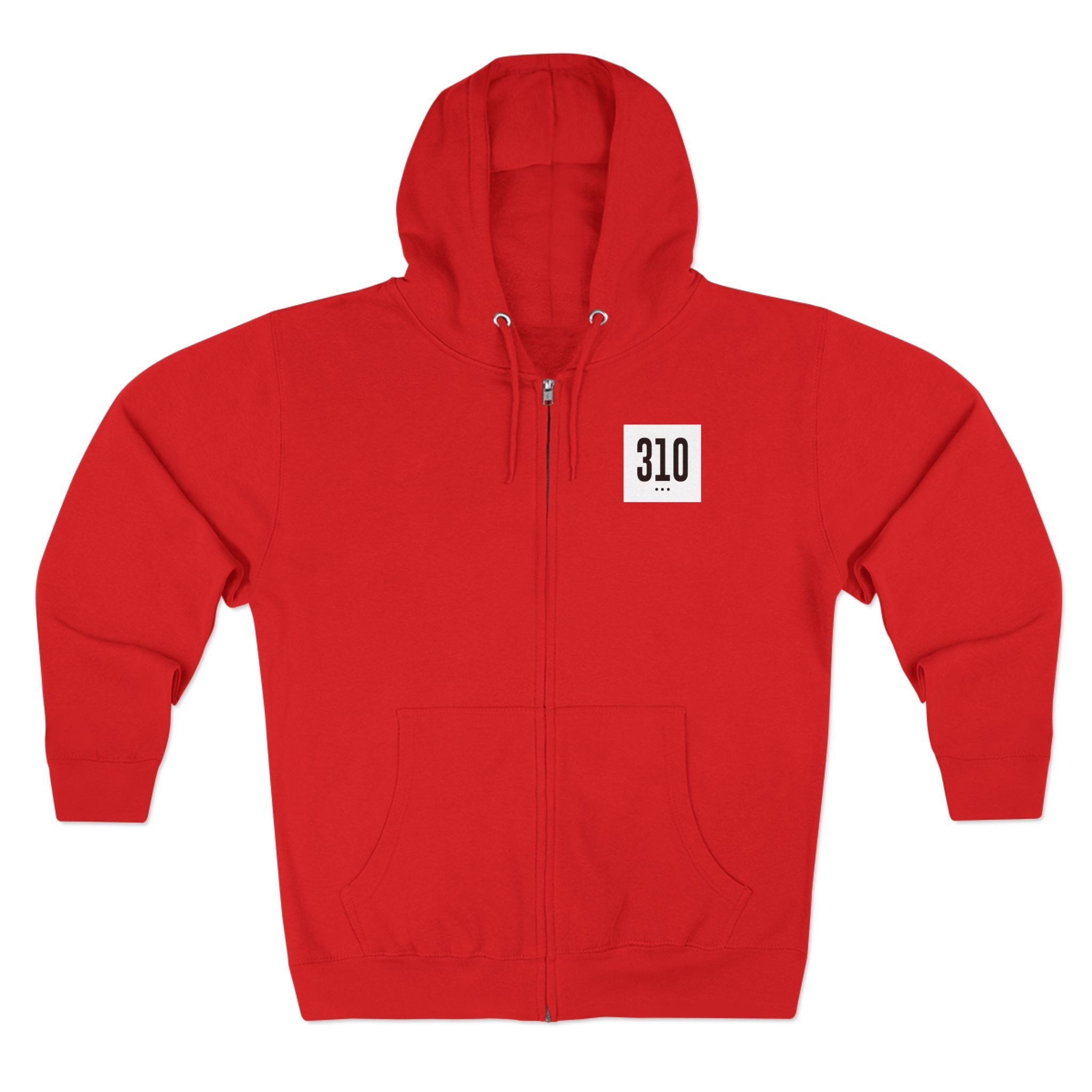 310 LA Street Style Unisex Zip Hoodie, Comfortable Layer, Great for Athleisure, Urban Fashion, Casual Wear