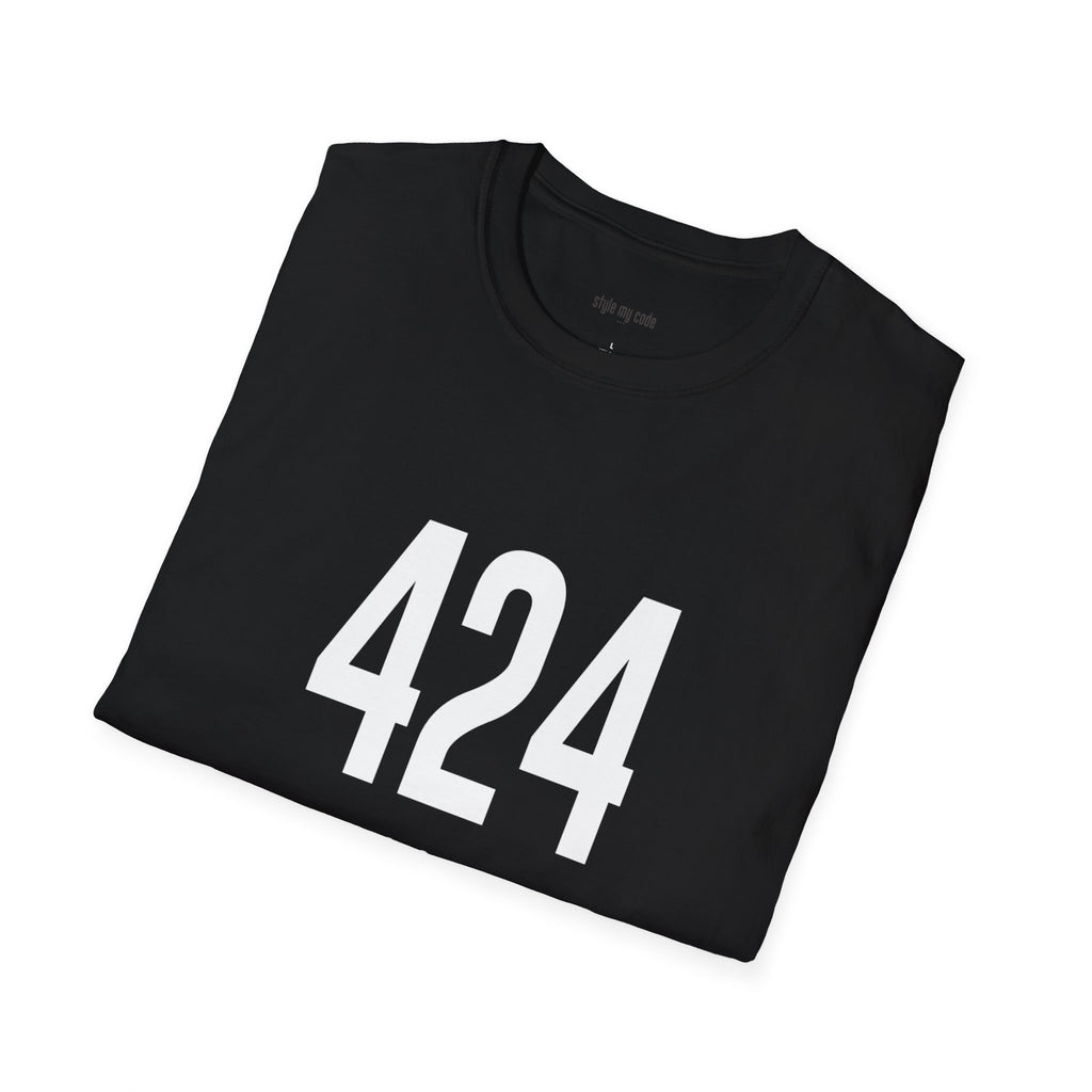 424 White Logo Front Unisex Softstyle T-Shirt