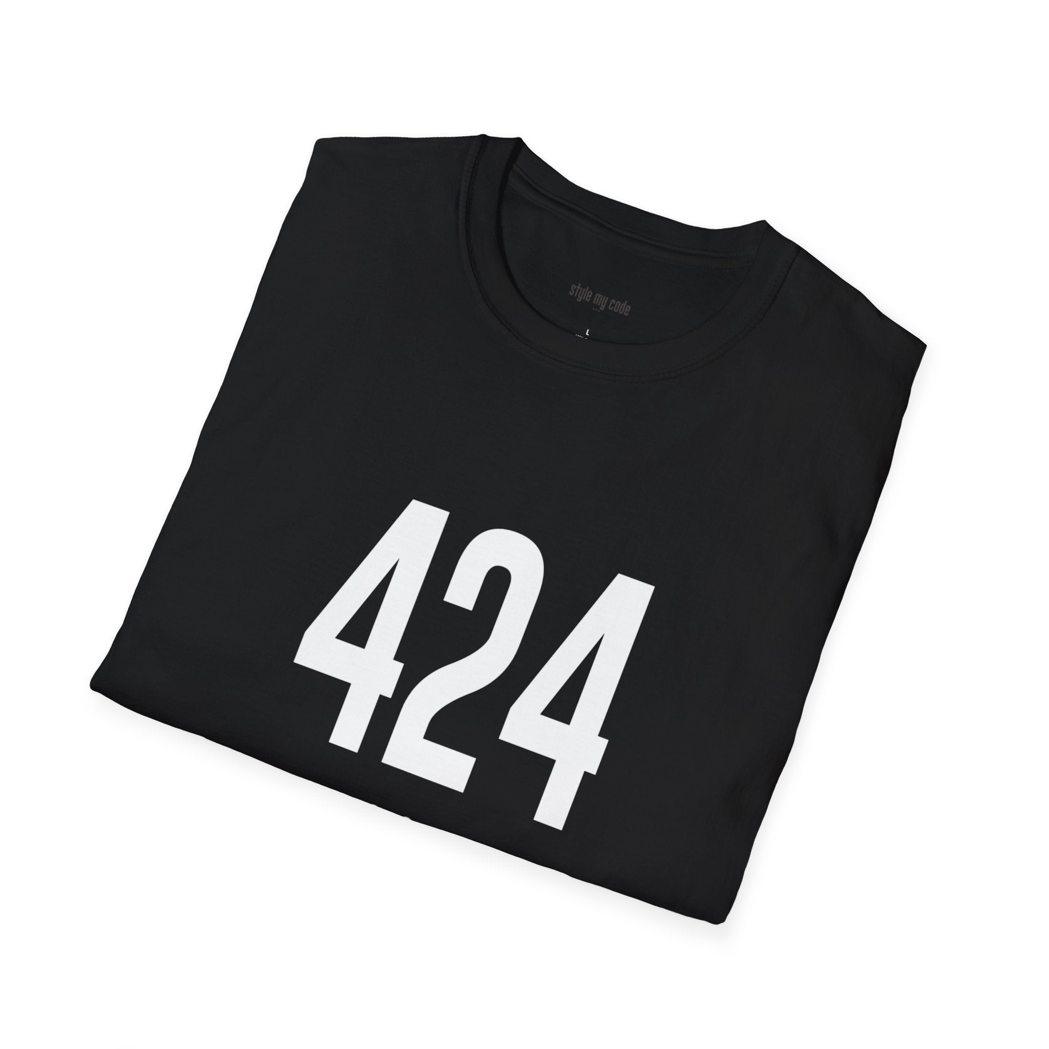 424 White Logo Front Unisex Softstyle T-Shirt