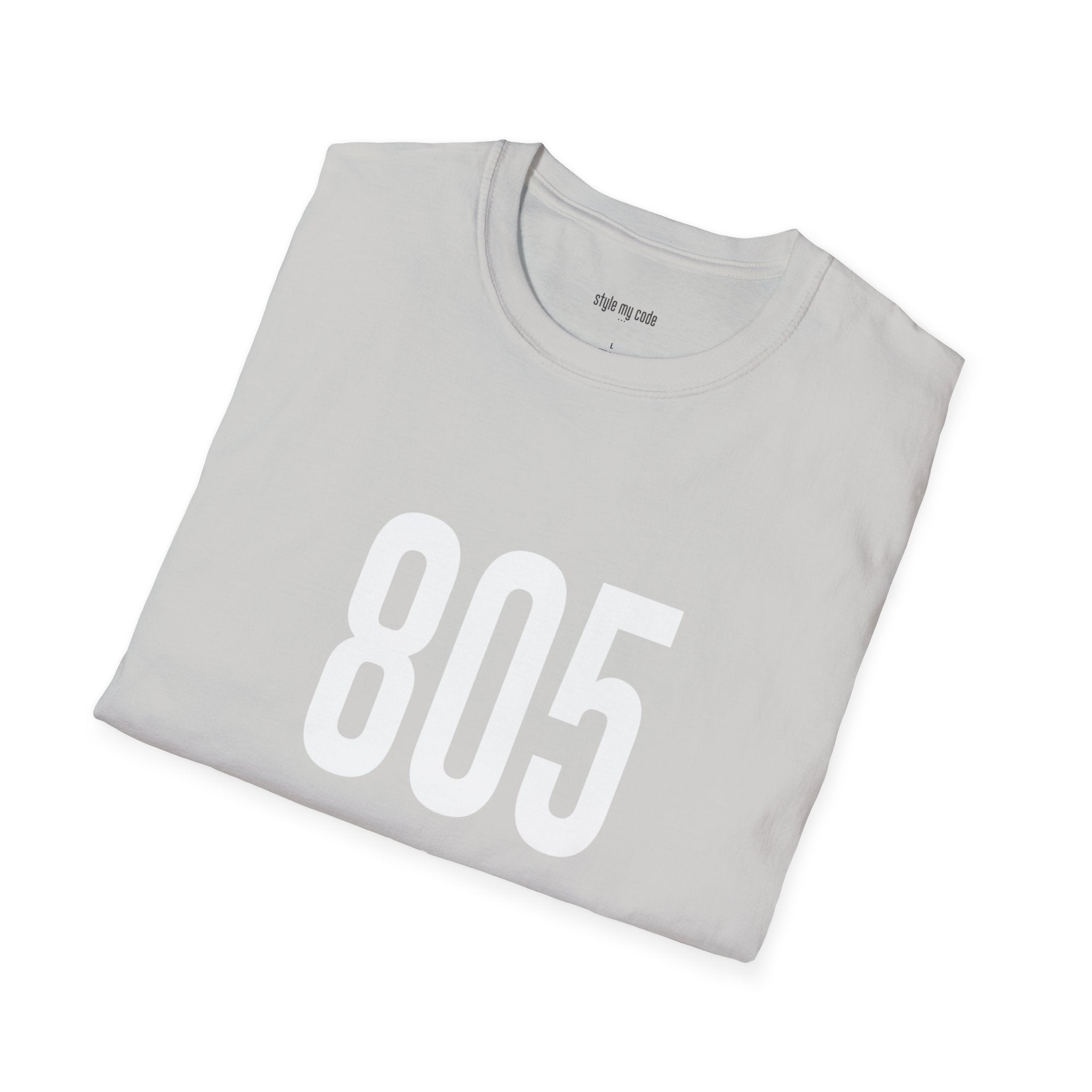 805 White Logo Front Unisex Soft-style T-Shirt