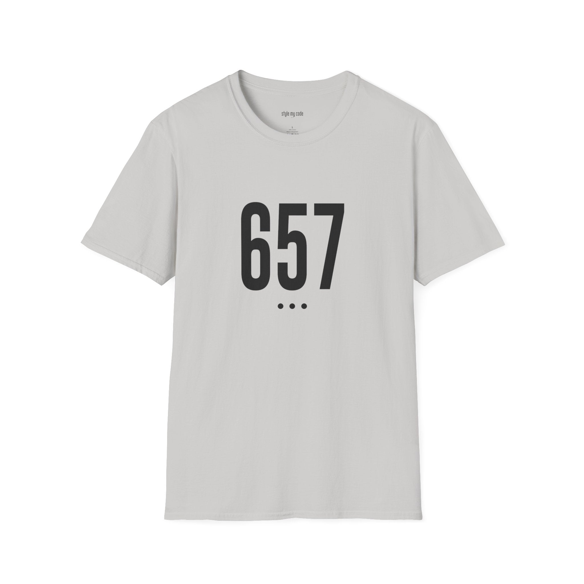 657 Black Logo Black Logo Unisex Softstyle T-Shirt