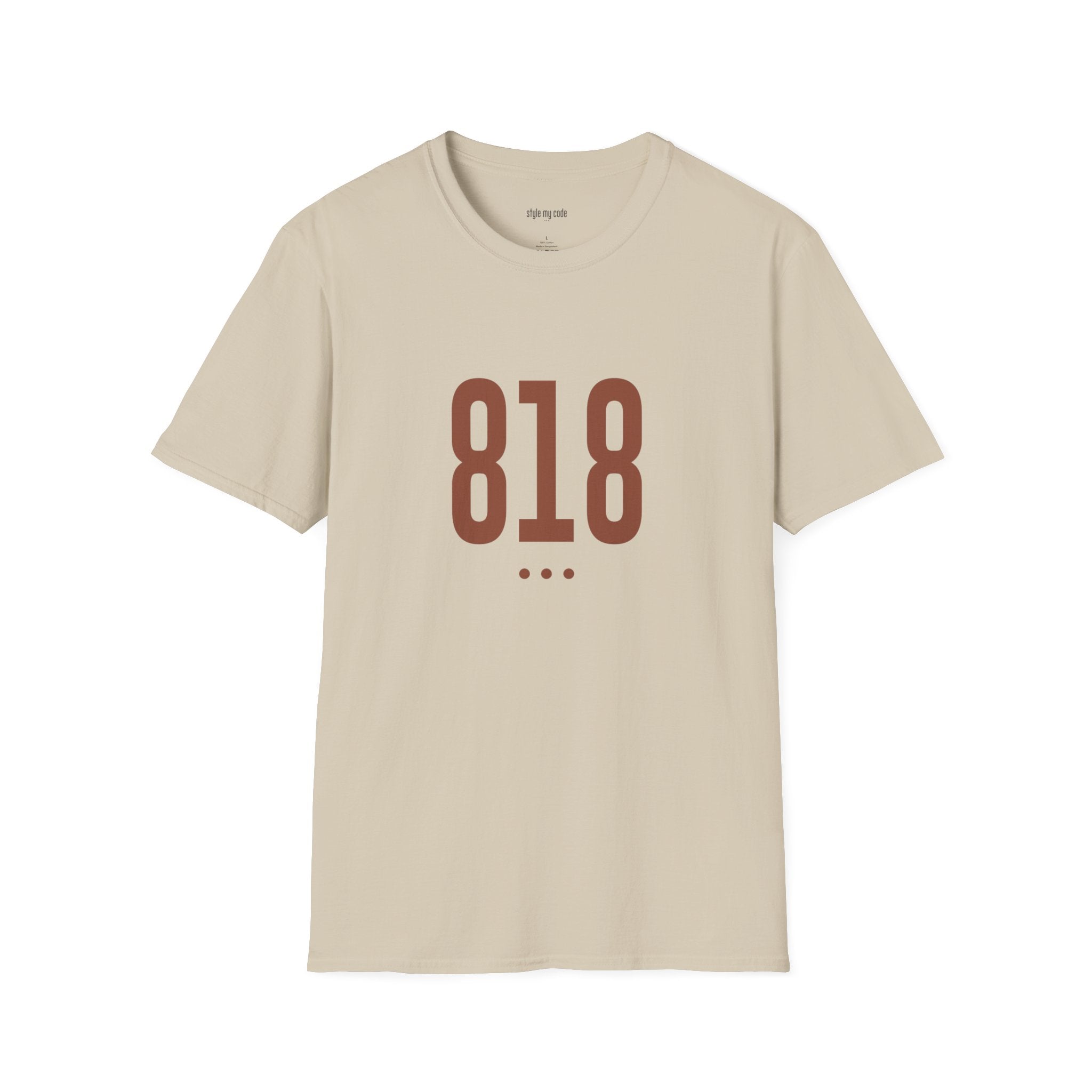 818 Logo Front Soft-Style T-Shirt