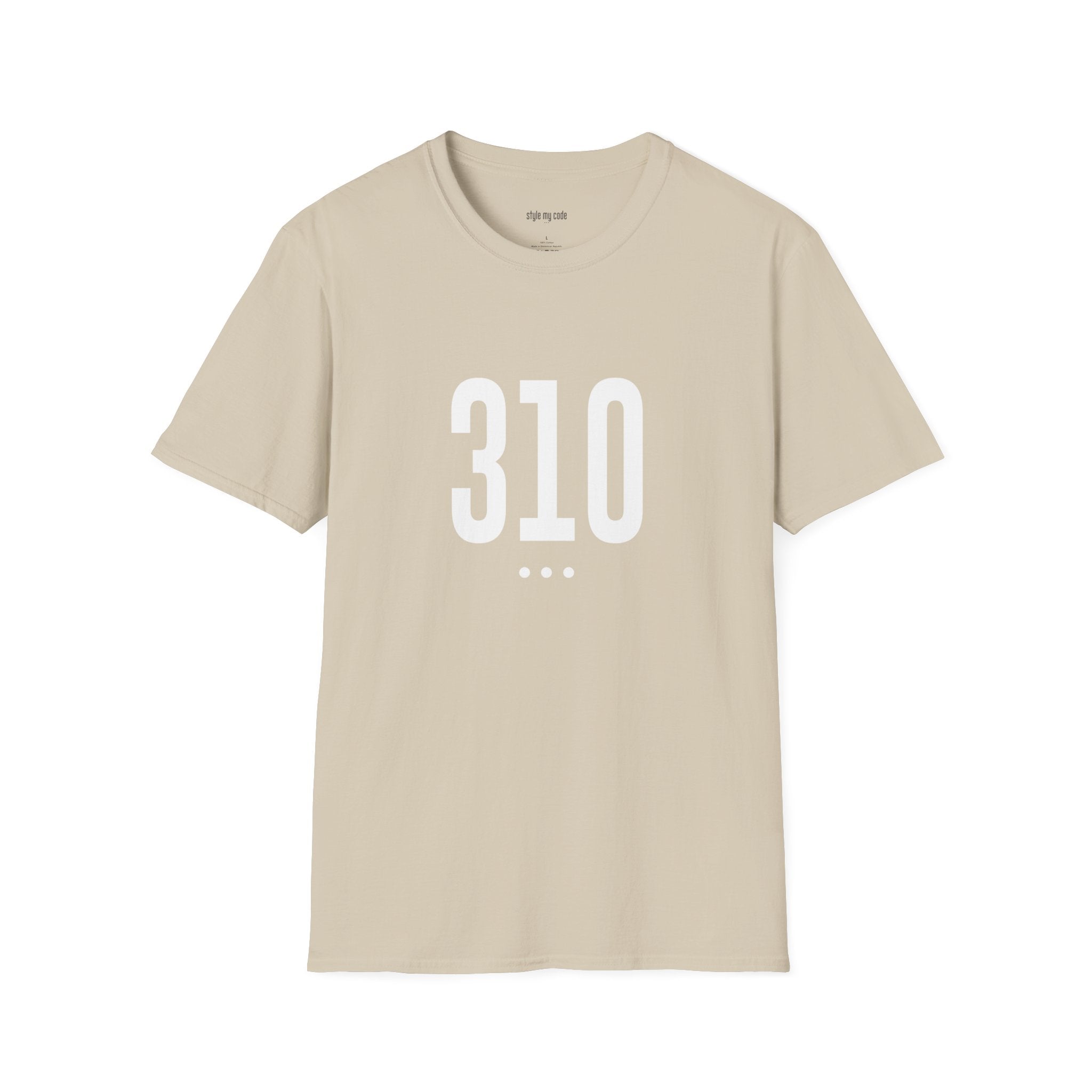 310 White Logo Front Unisex Softstyle T-Shirt