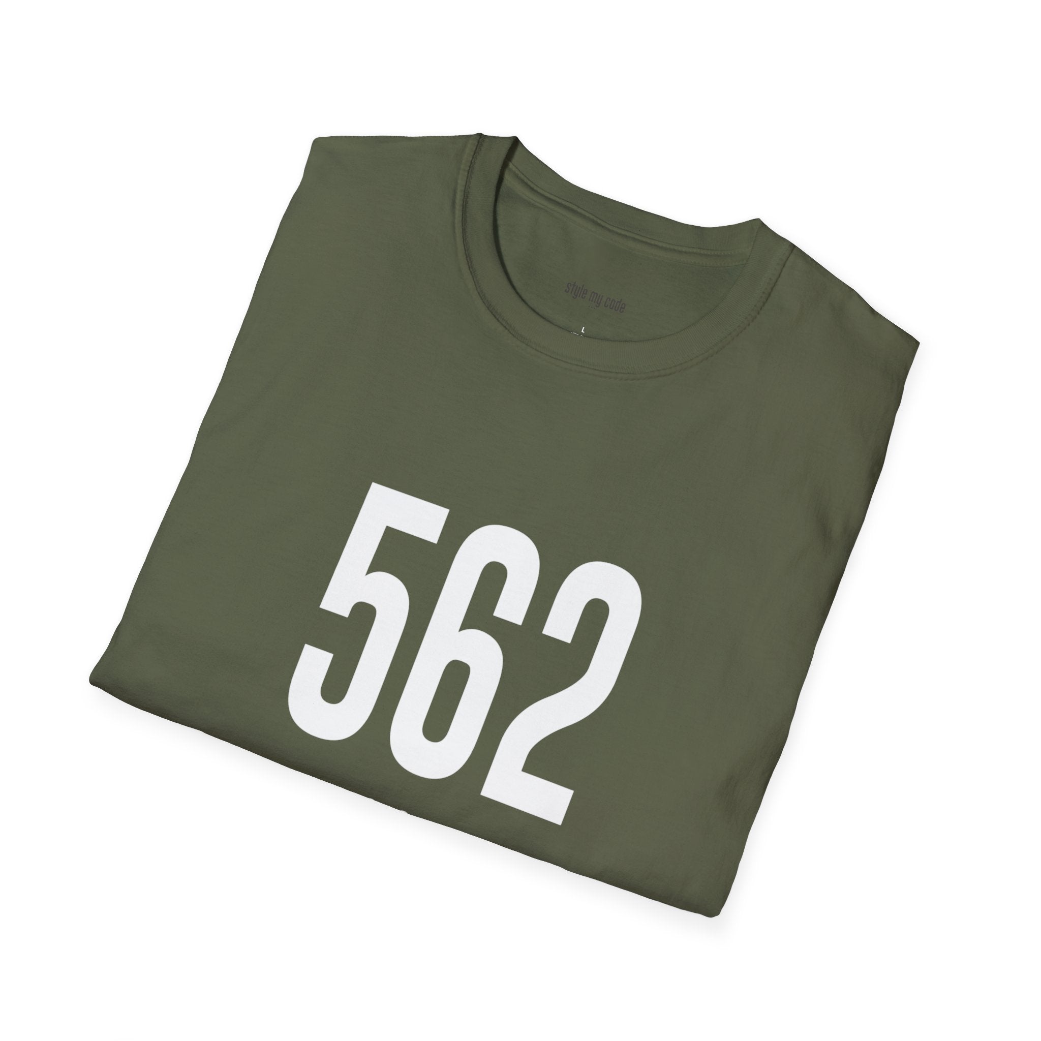 562 White Logo Front Unisex Softstyle T-Shirt