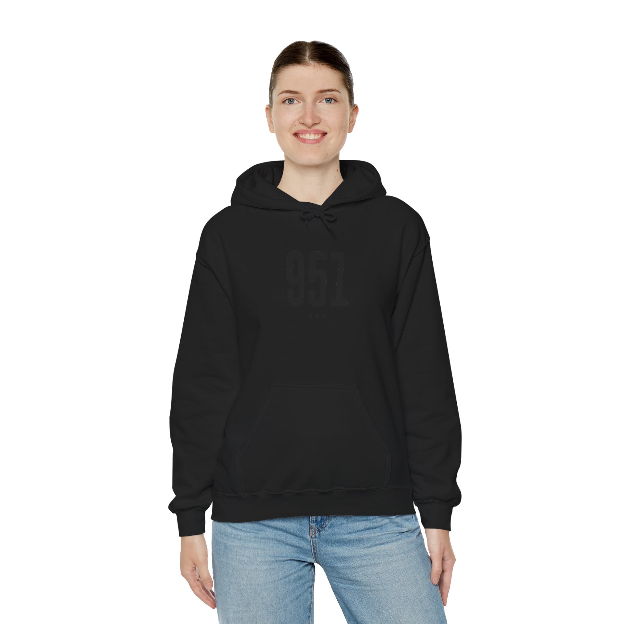 951 Black Logo Front Hoodie