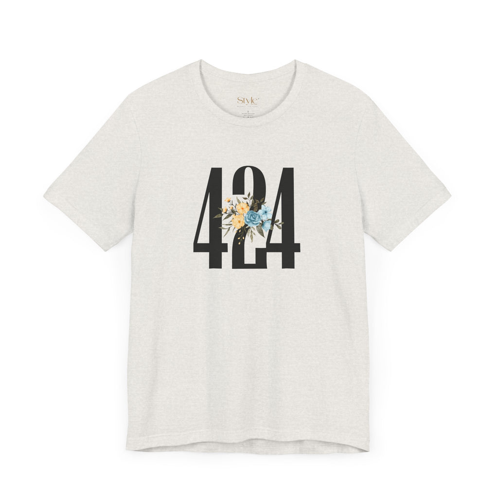 Floral 424 Unisex Tee - Casual, Gift, Birthday, Floral Design, Vintage Style