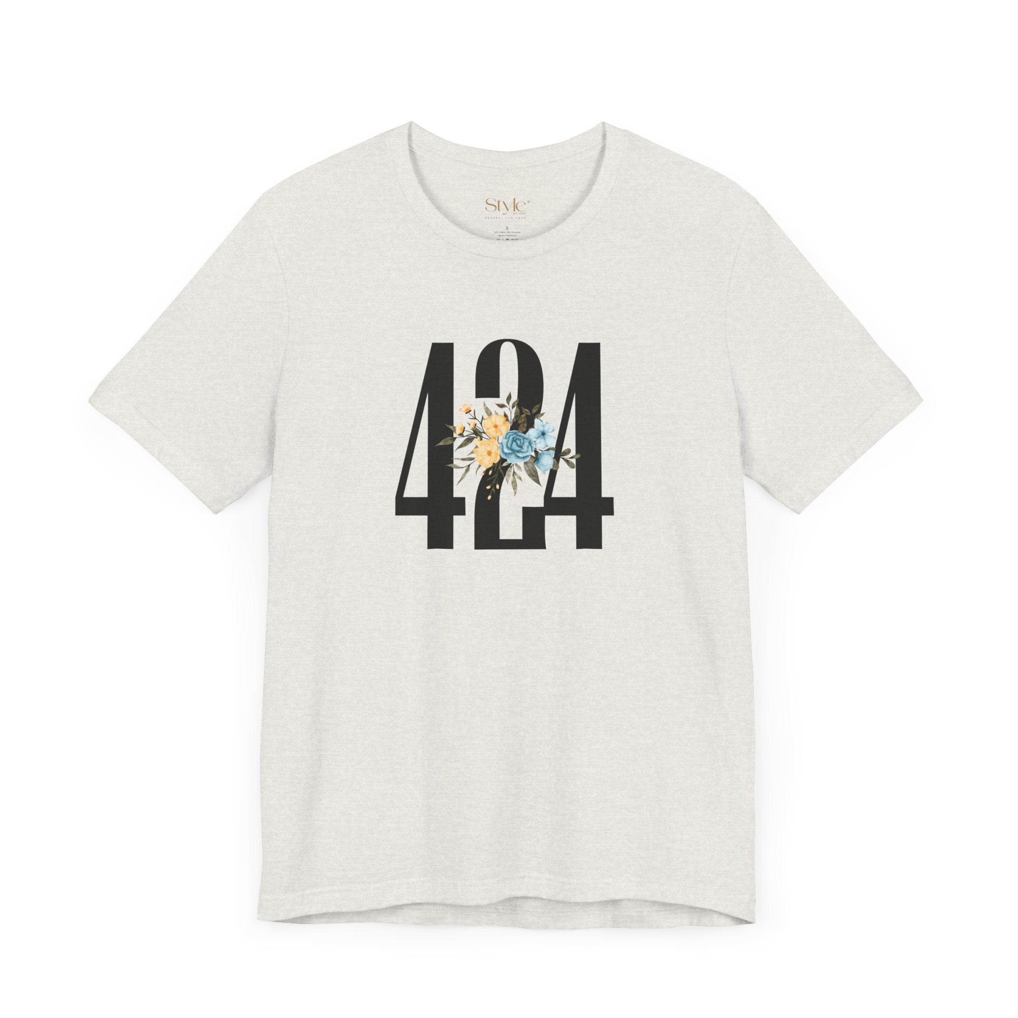 Floral 424 Unisex Tee - Casual, Gift, Birthday, Floral Design, Vintage Style