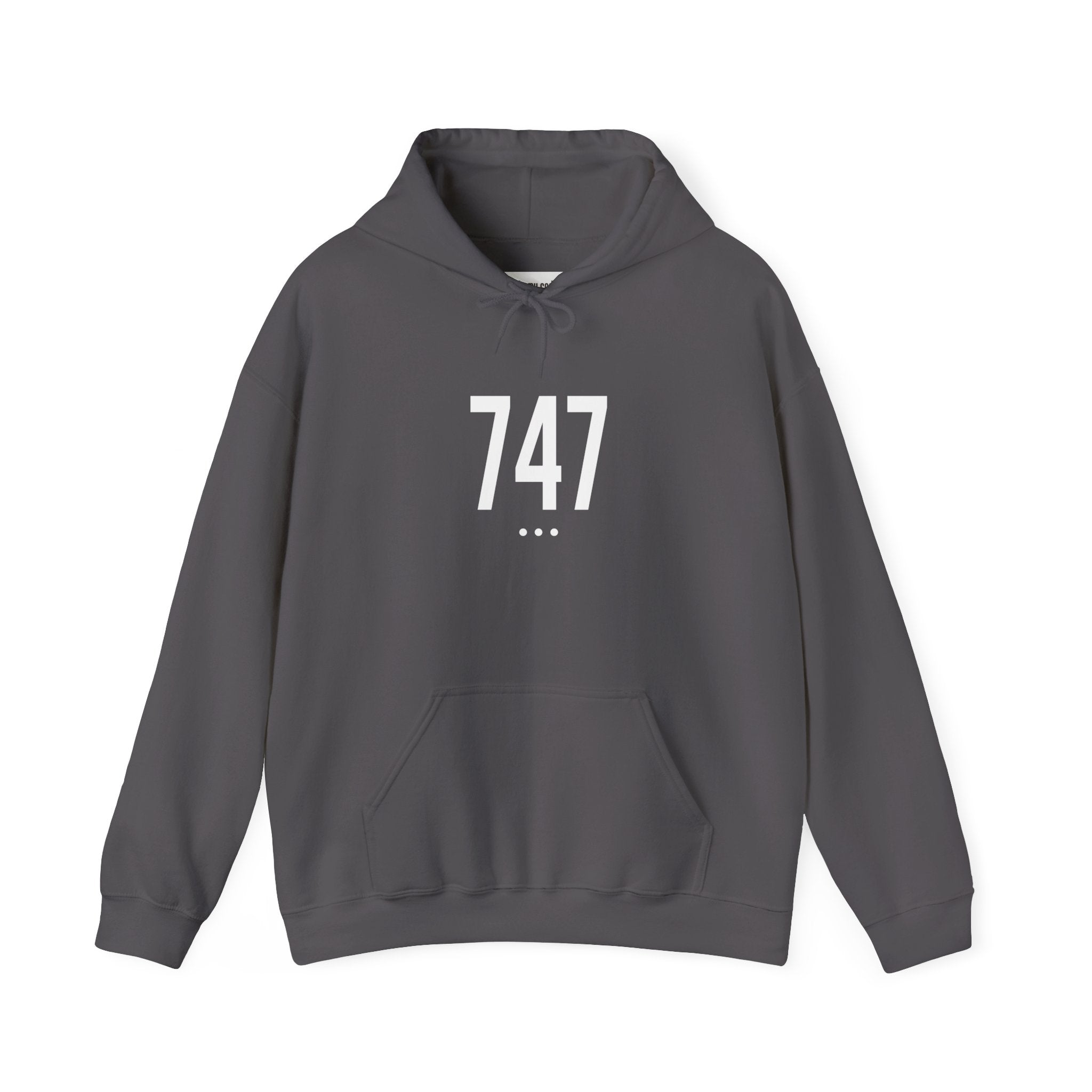 747 White Logo Front Hoodie