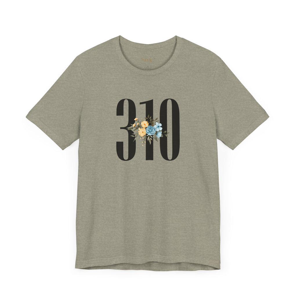 Floral 310 Unisex Tee - Casual, Gift, Birthday, Floral Design, Vintage Style