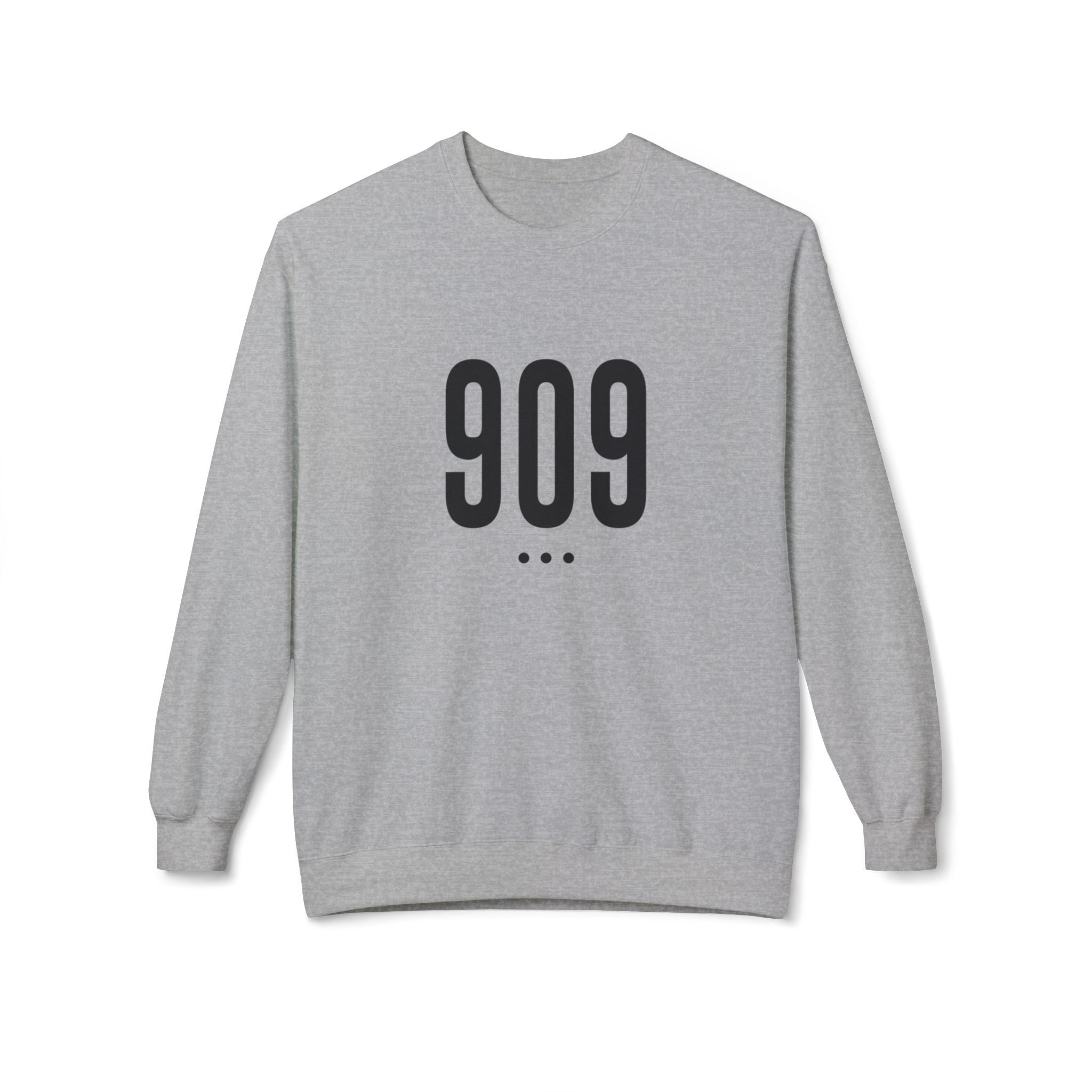 909 Black Logo Front Crewneck Sweatshirt