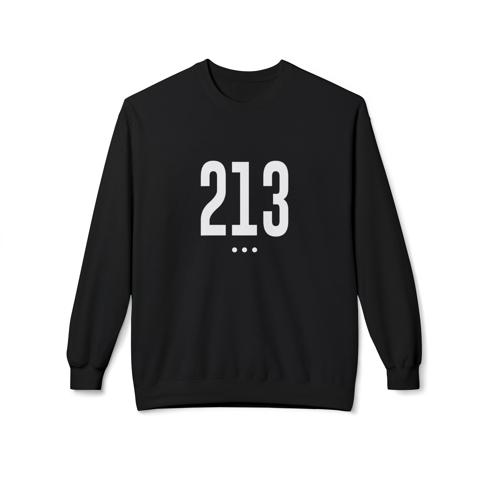 213 White Logo Front Unisex Sweatshirt