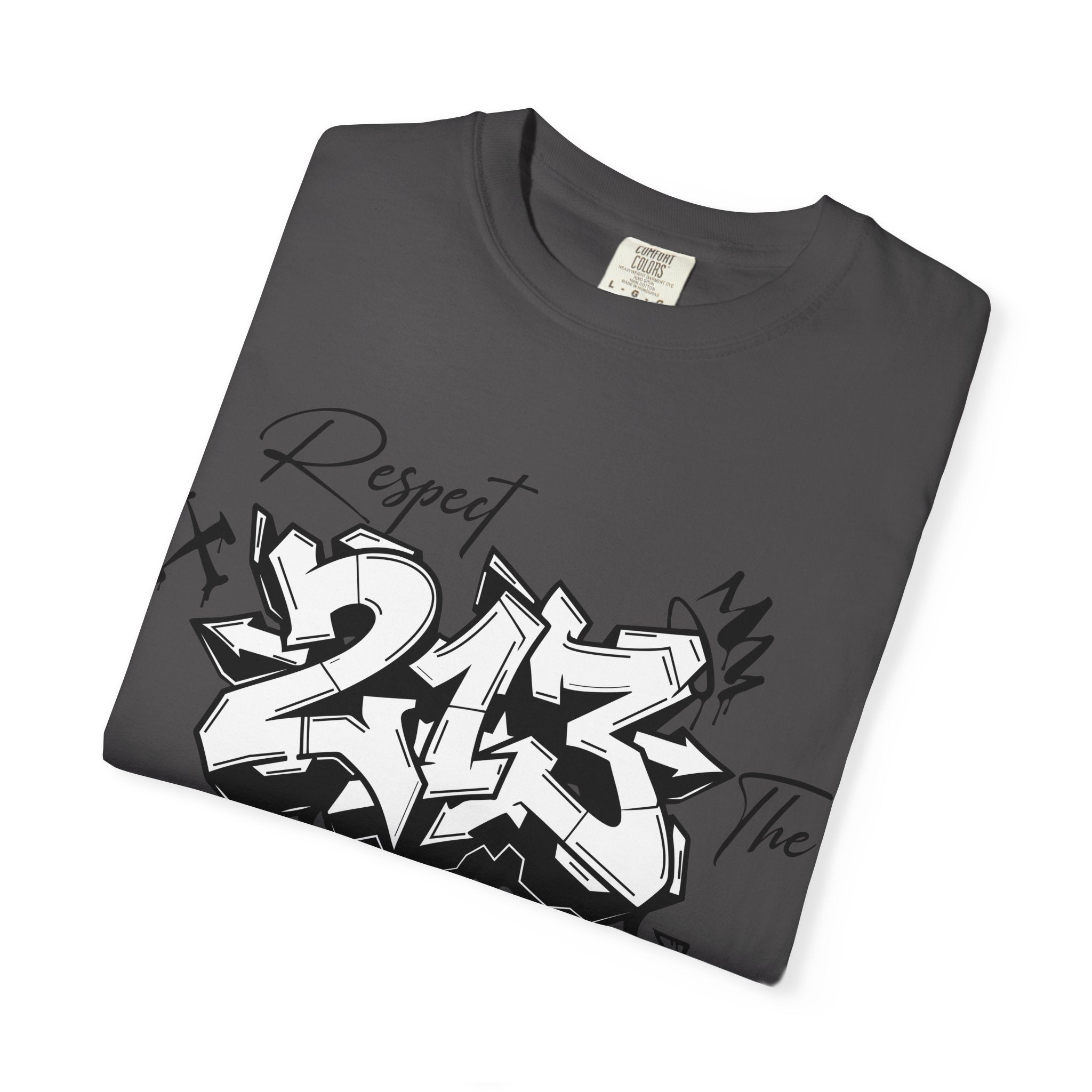 Respect the Code 213 Black and White Graffiti T-Shirt