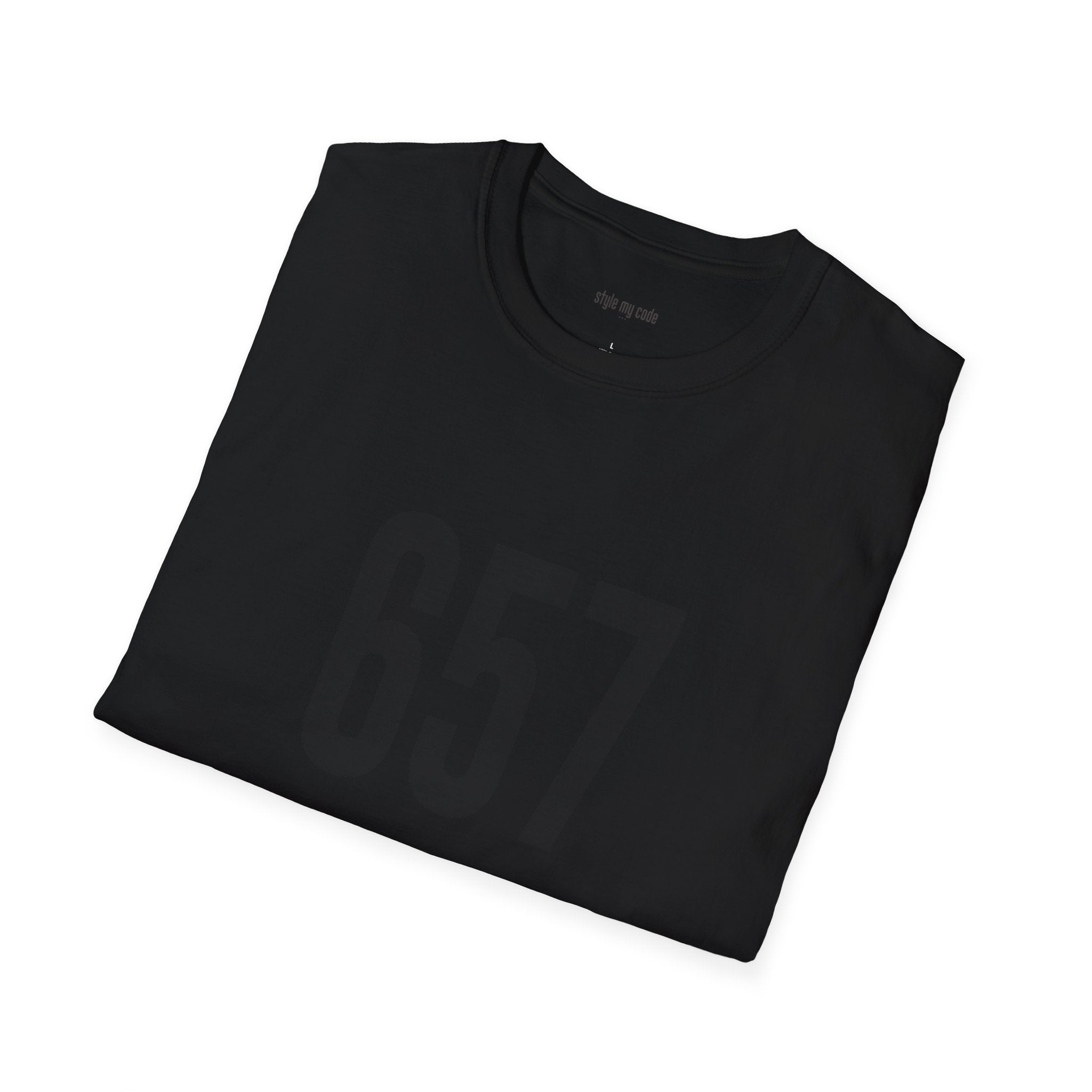 657 Black Logo Black Logo Unisex Softstyle T-Shirt