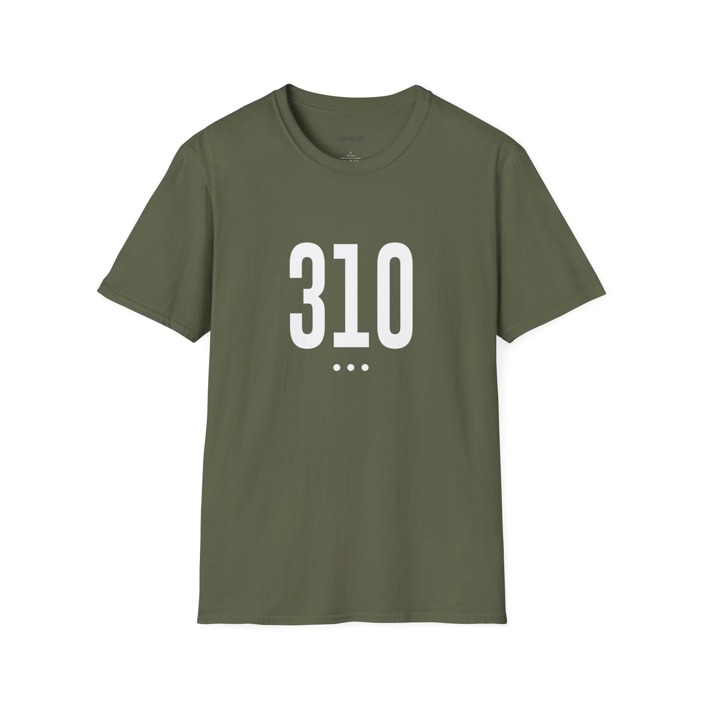 310 White Logo Front Unisex Softstyle T-Shirt